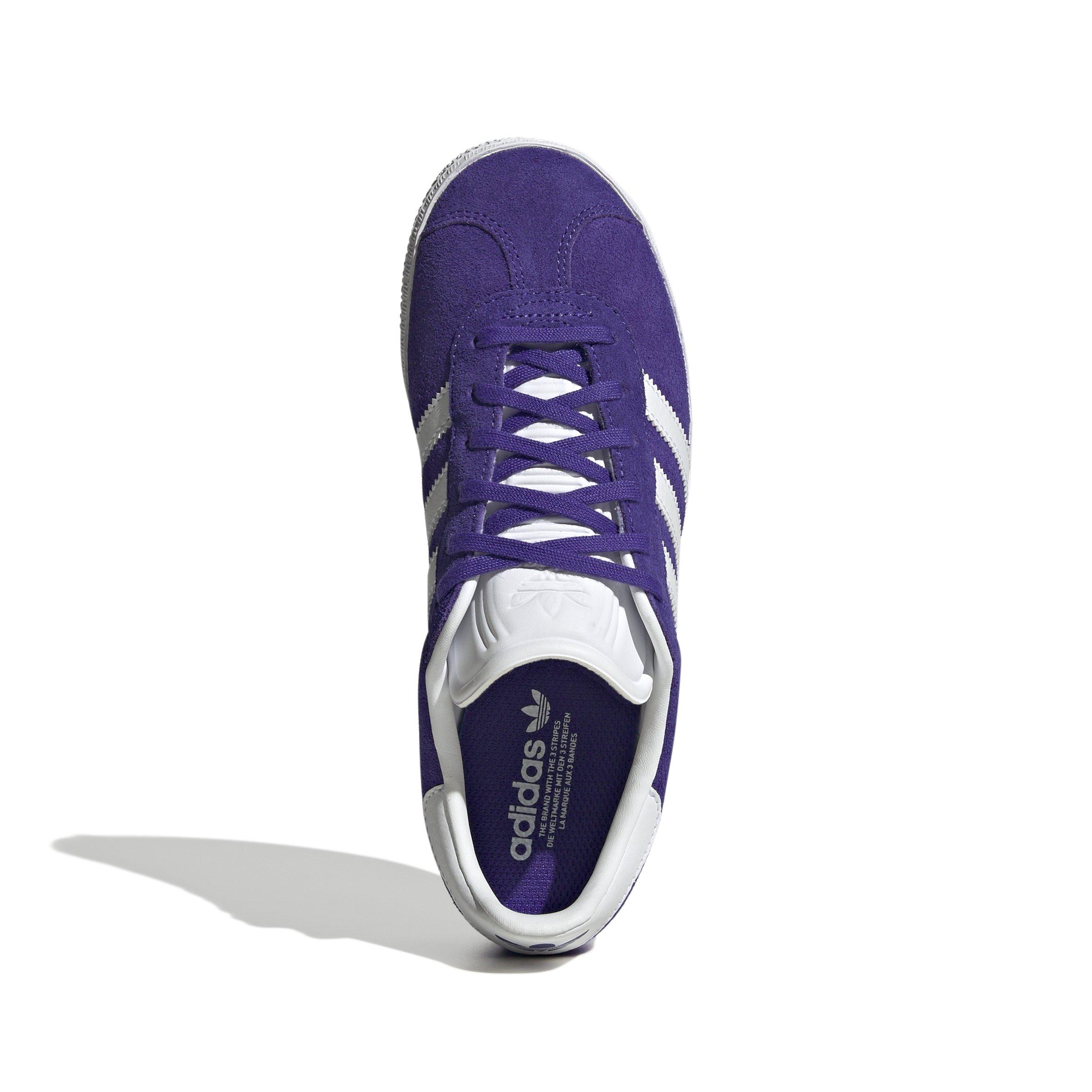 adidas Originals Gazelle "Purple/Ftwr White" Grade School Girls' Shoe - PURPLE/WHITE Thumbnail View 8
