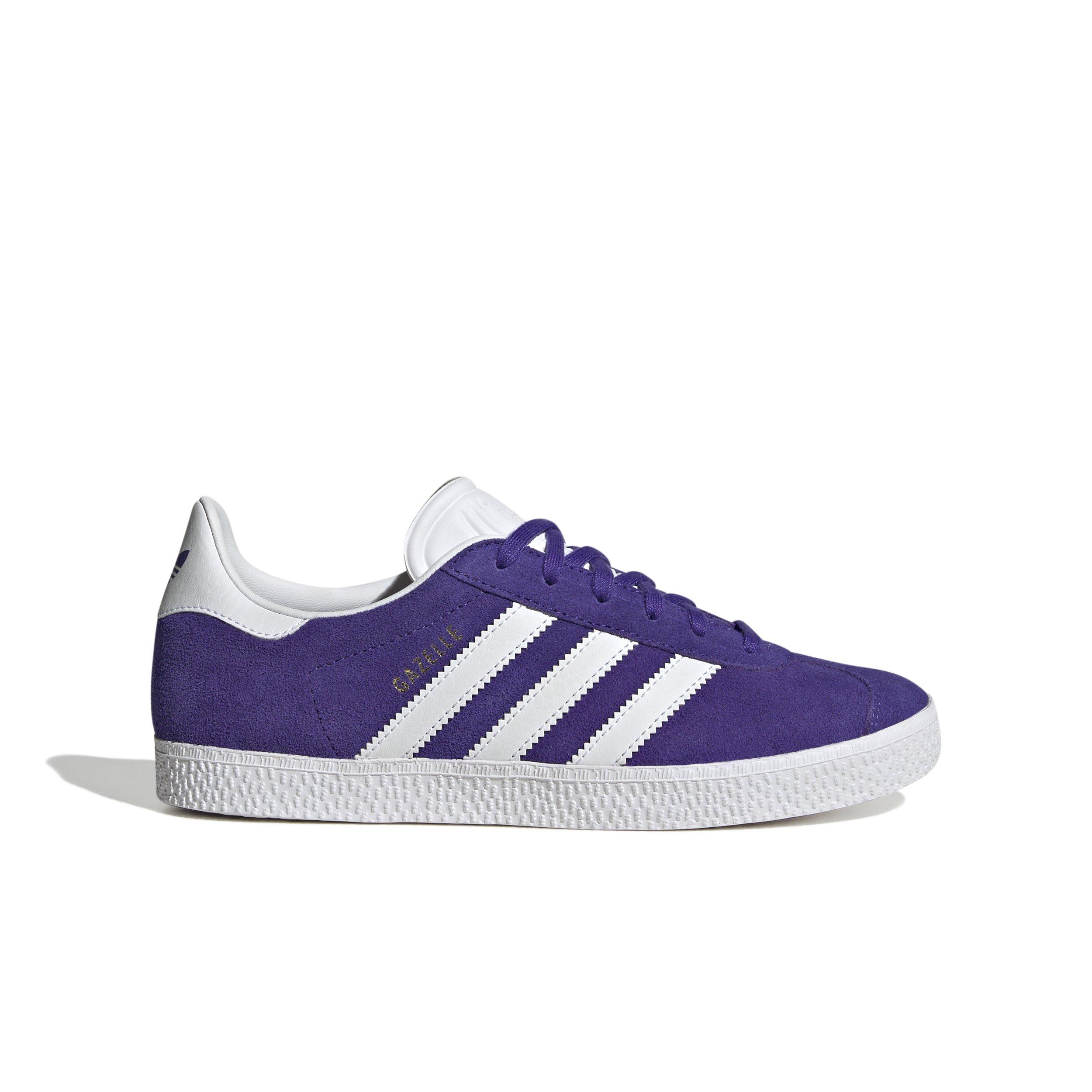 adidas Originals Gazelle "Purple/Ftwr White" Grade School Girls' Shoe - PURPLE/WHITE Thumbnail View 1