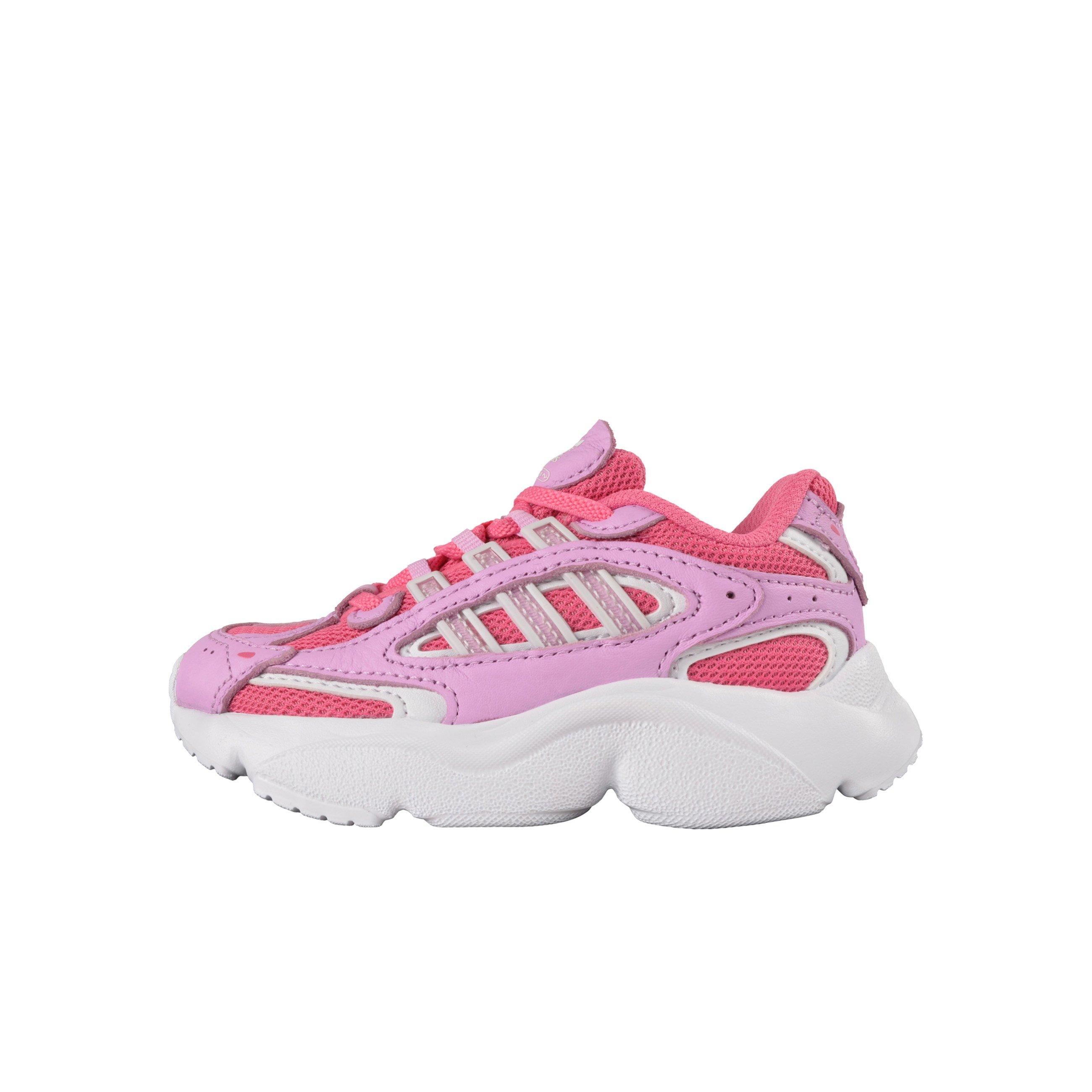 adidas Originals Ozmillen  Preschool Girls' Pink Fusion/Bliss Lilac/Semi Blue Burst Shoe