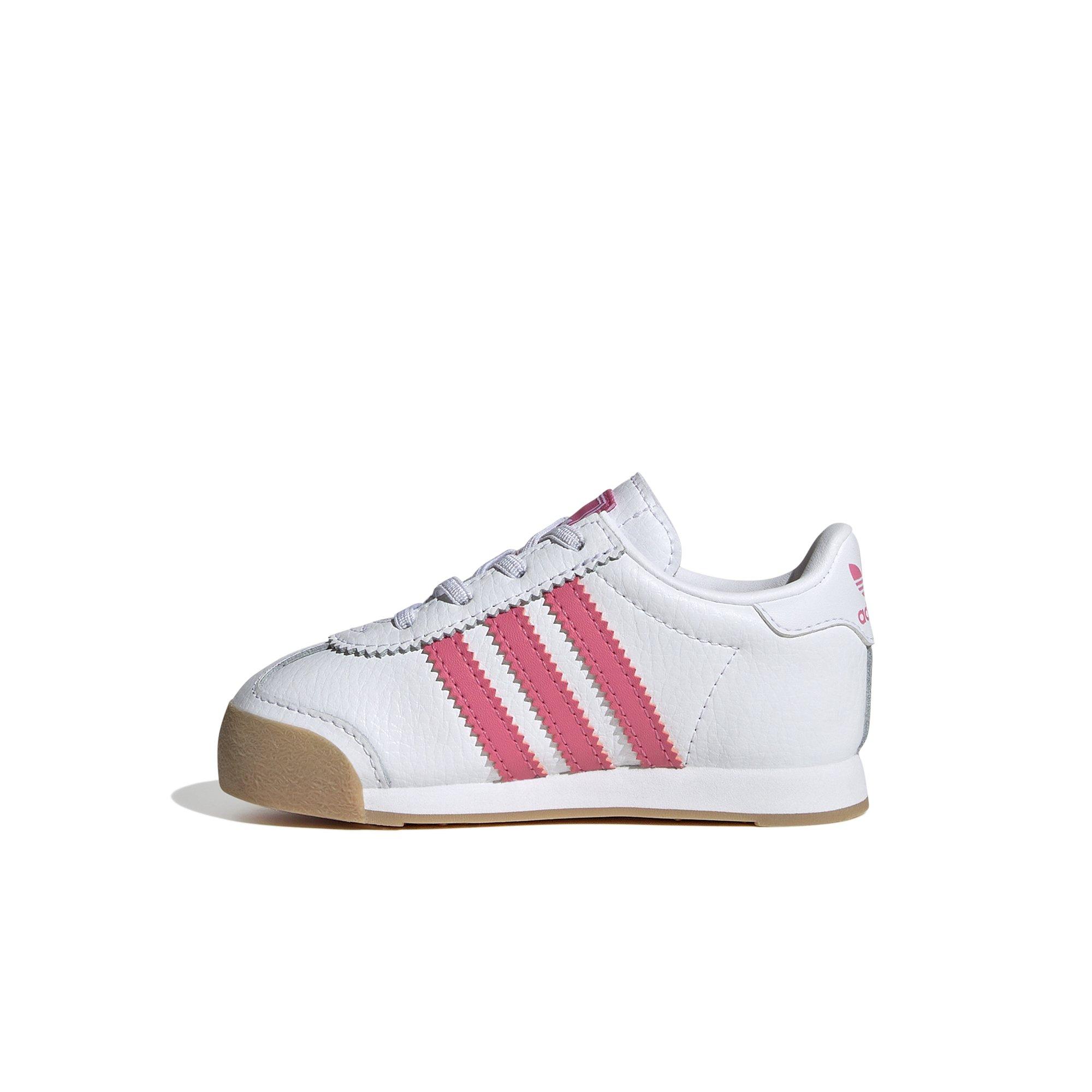 adidas Originals Samoa Toddler Girls' "Ftwr White/Pink Fusion/Gum" Shoe