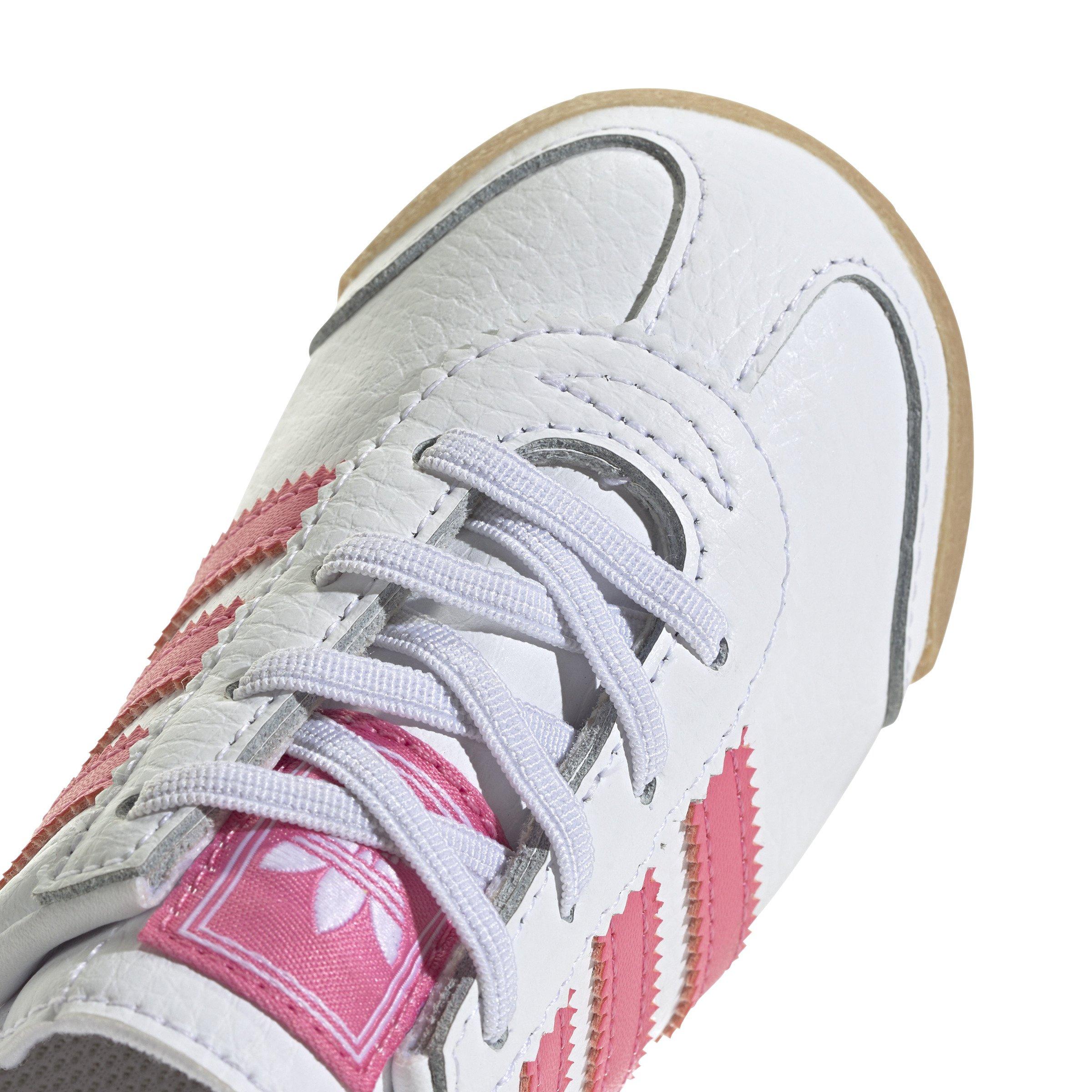 adidas Originals Samoa Toddler Girls' "Ftwr White/Pink Fusion/Gum" Shoe