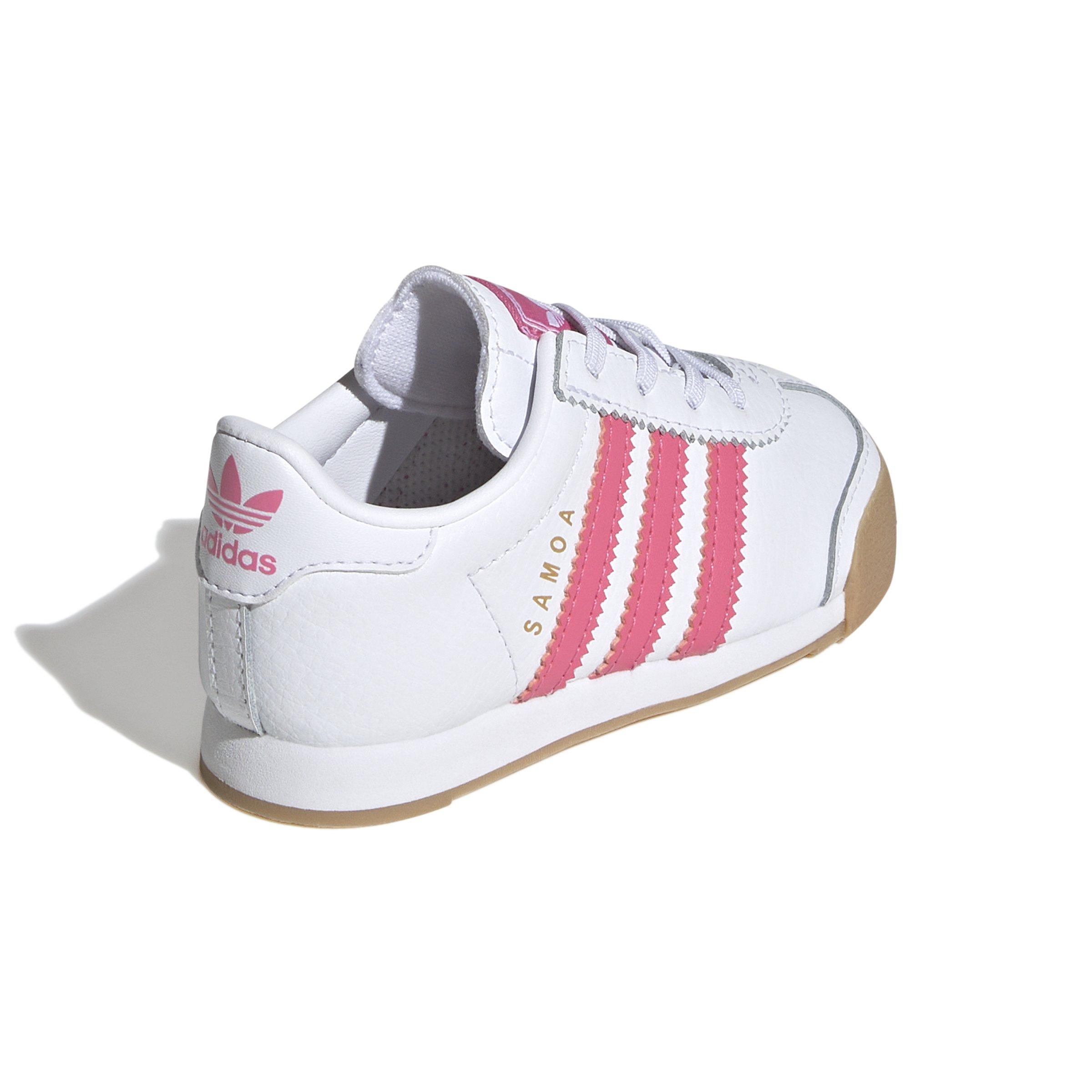 adidas Originals Samoa Toddler Girls' "Ftwr White/Pink Fusion/Gum" Shoe