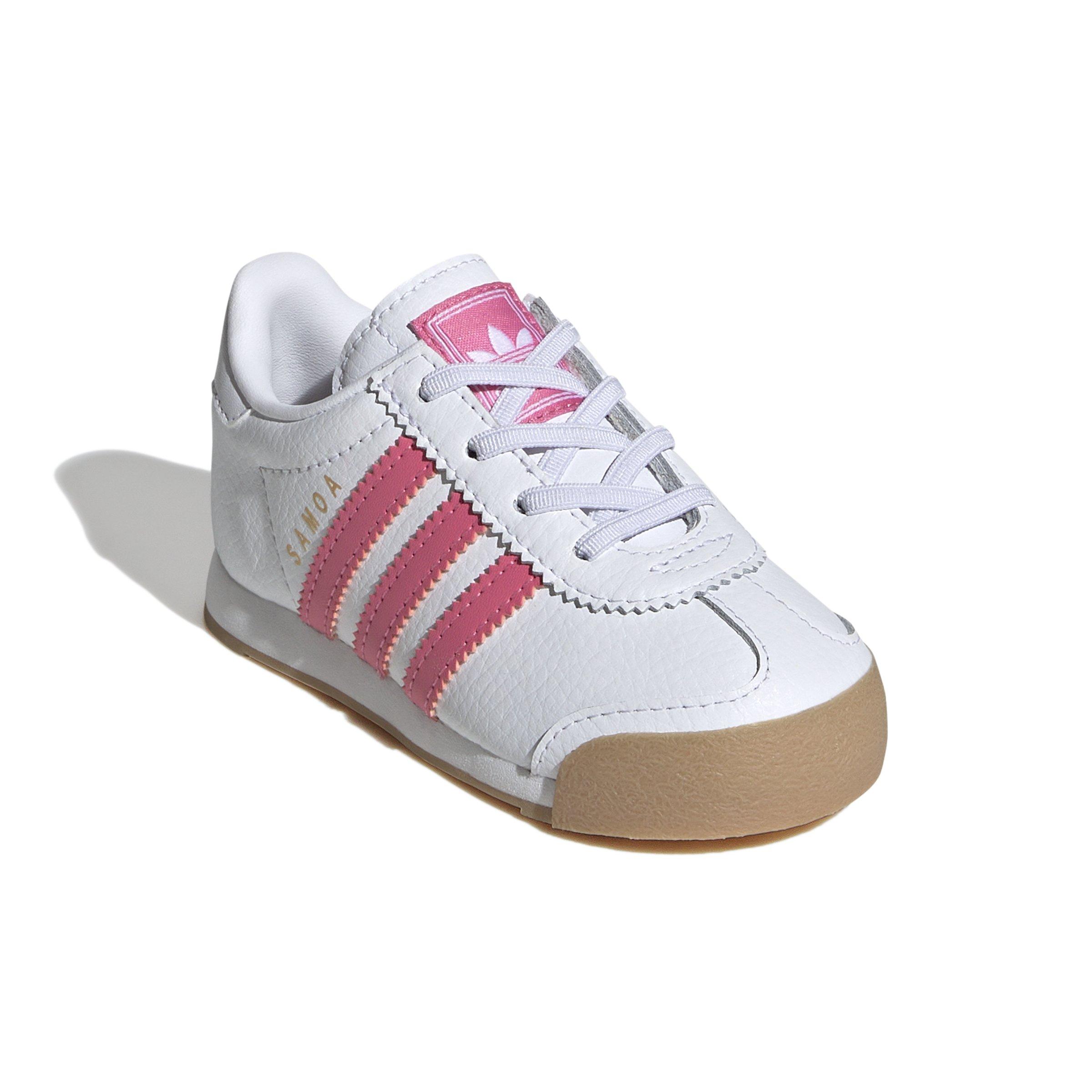 adidas Originals Samoa Toddler Girls' "Ftwr White/Pink Fusion/Gum" Shoe