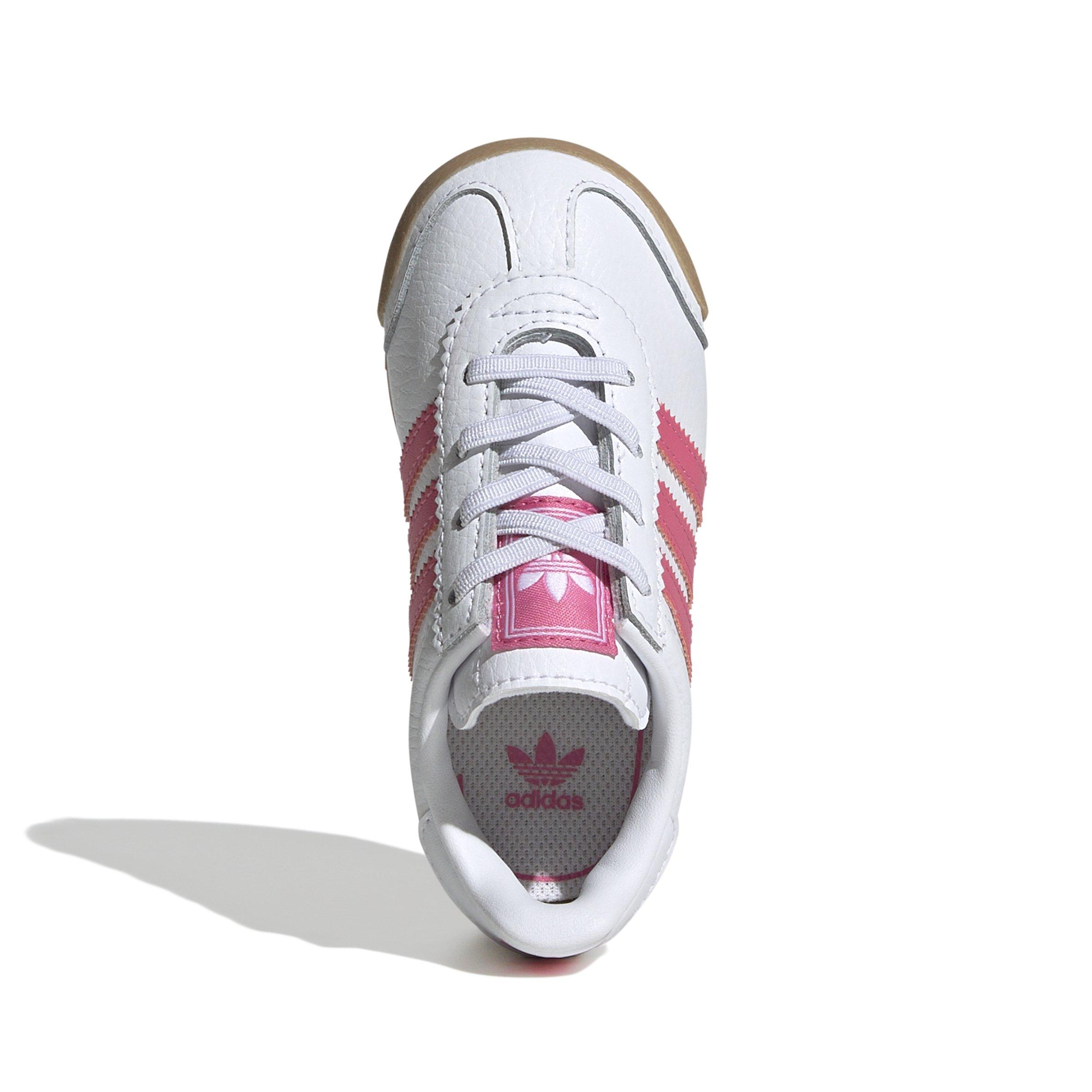 adidas Originals Samoa Toddler Girls' "Ftwr White/Pink Fusion/Gum" Shoe