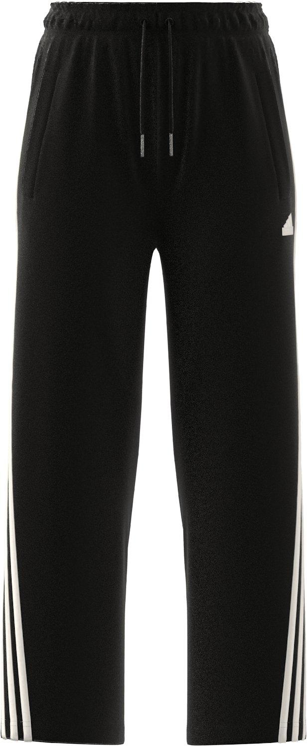 adidas Women's High-Rise Open Hem 3-Stripes Pants - BLACK Thumbnail View 8