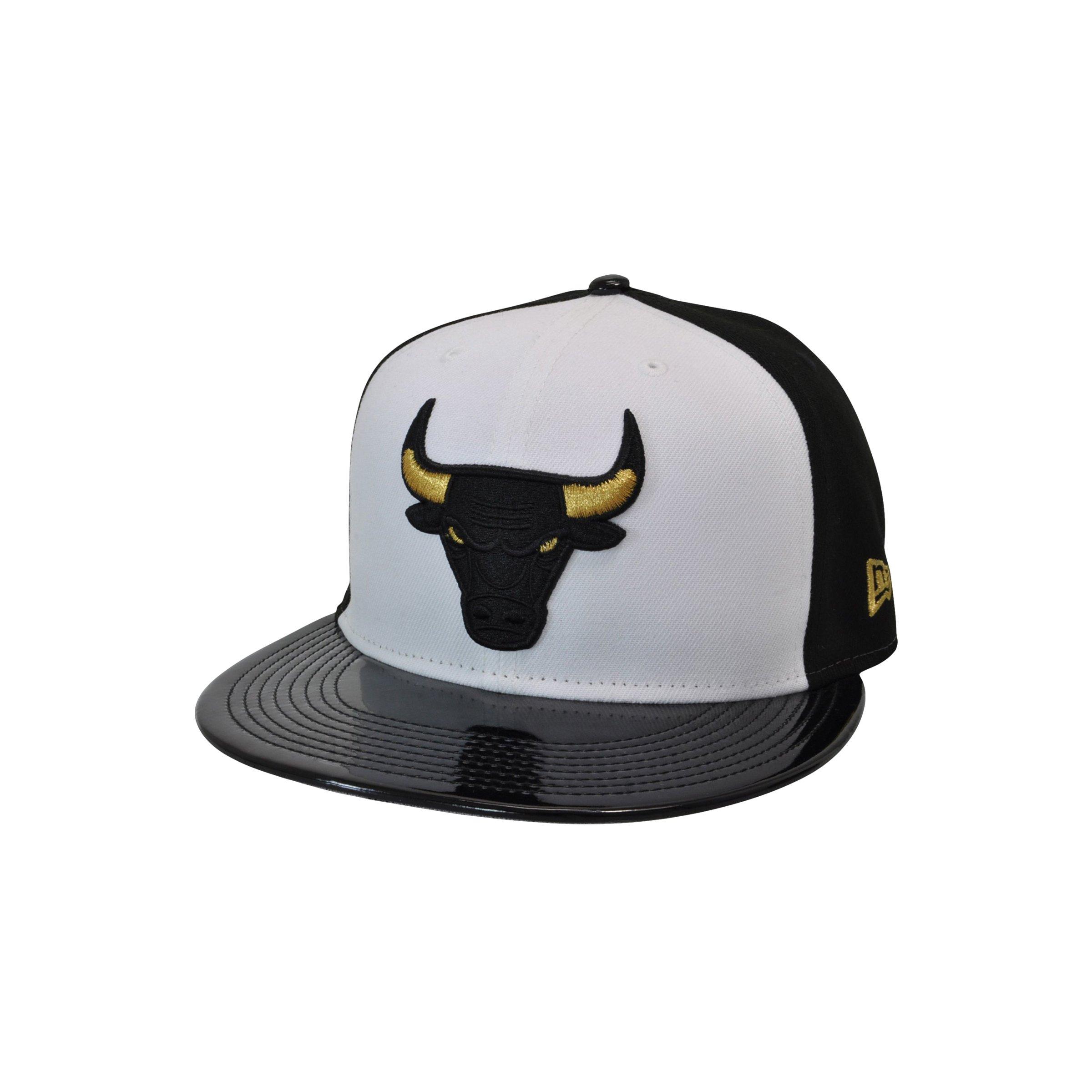 White and gold bulls hot sale hat