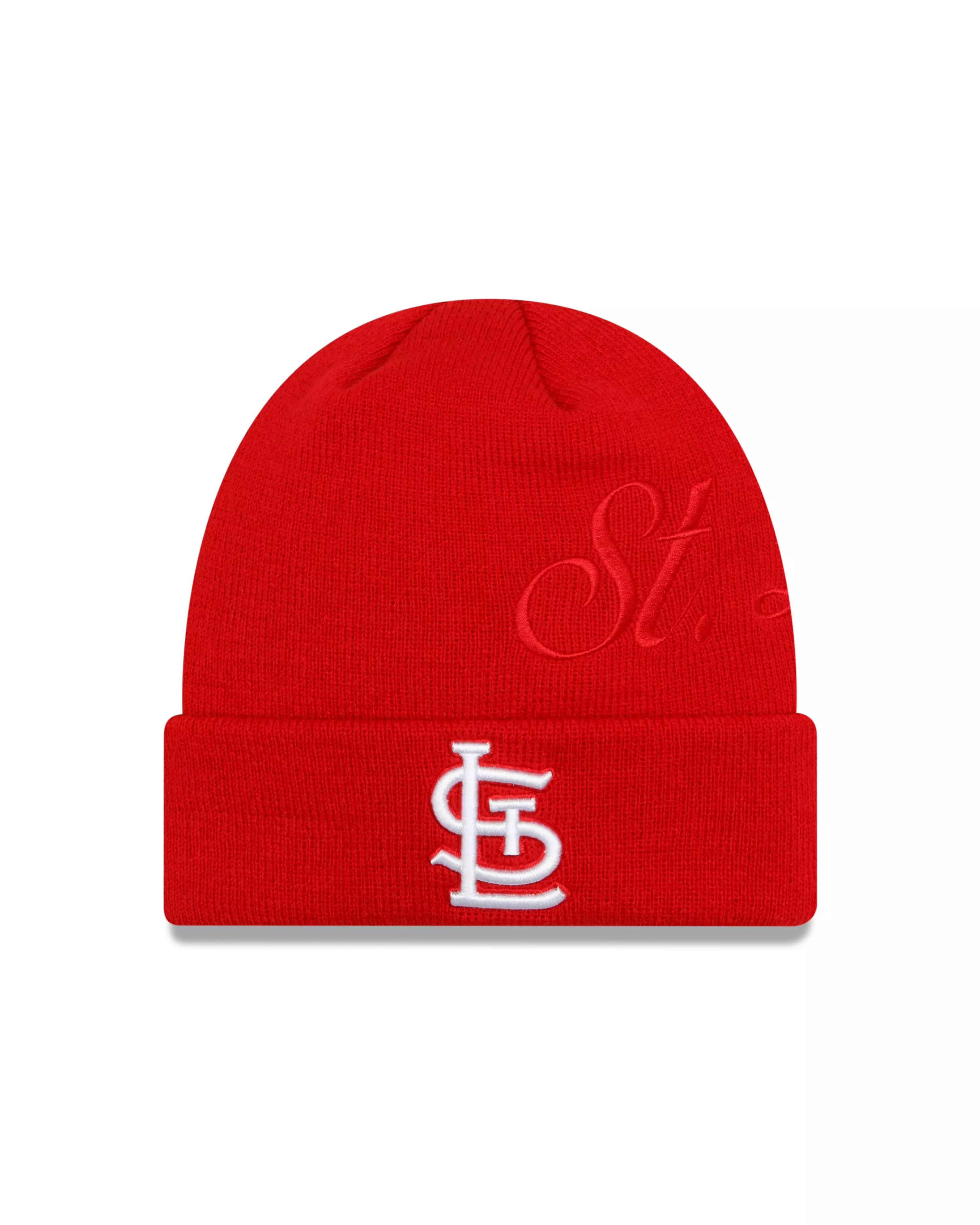 New Era St. Louis Cardinals Cuffed Beanie-Red/White - RED/WHITE