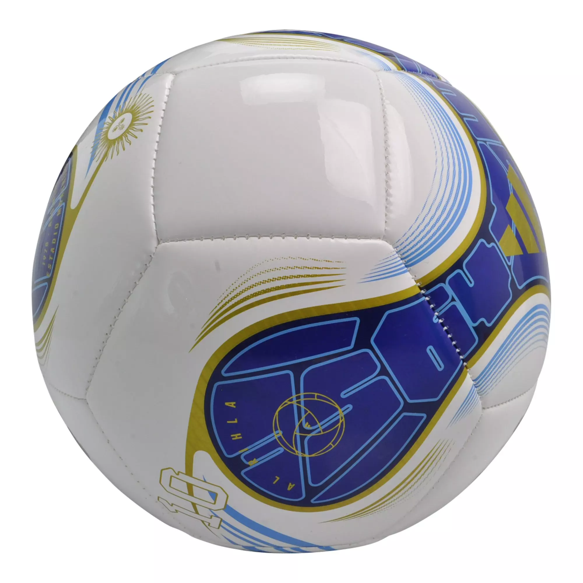 adidas Messi Club Soccer Ball - White/Lucid Blue - WHITE/ROYAL