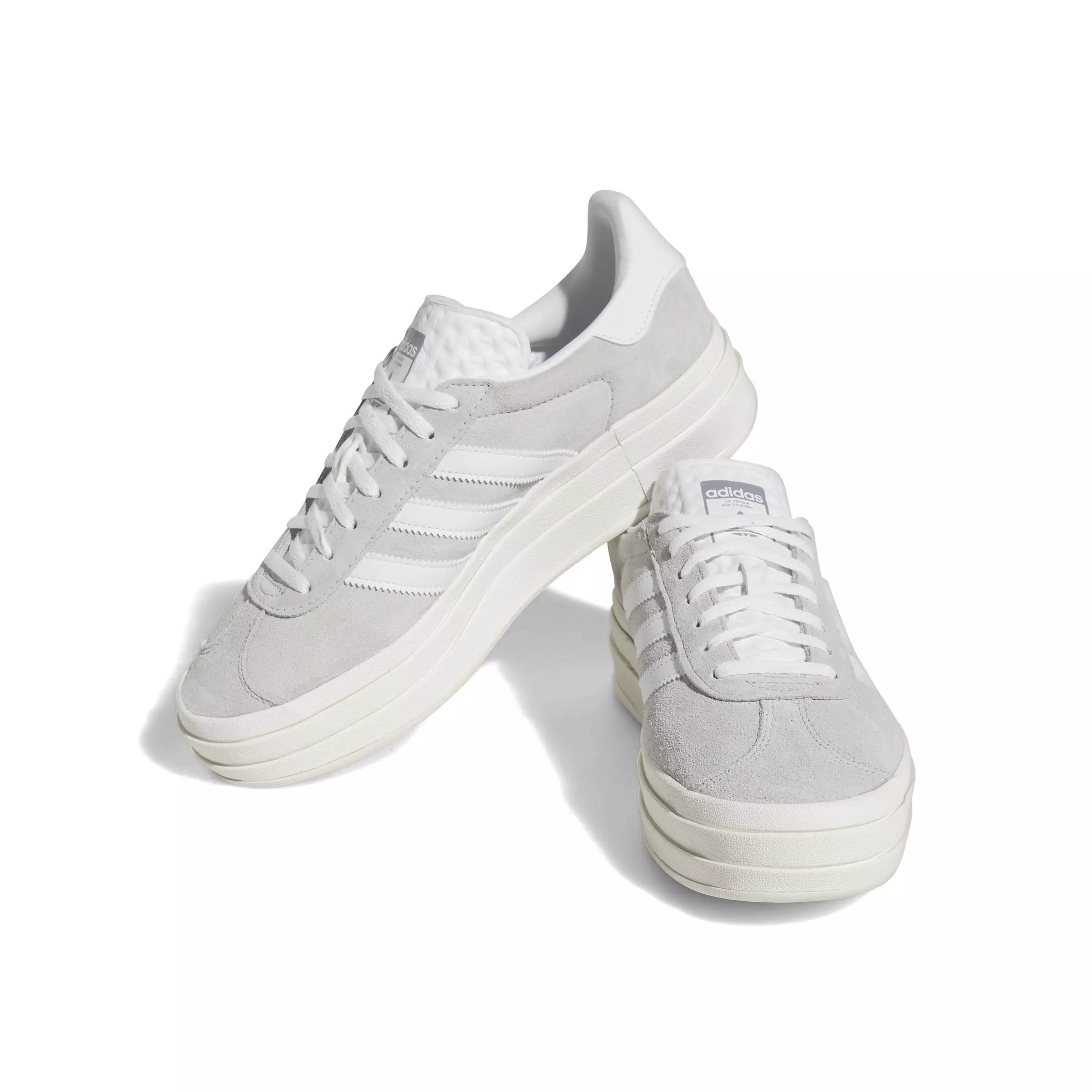 adidas Originals Gazelle Bold "Grey Two/Cloud White/Core White" Women's Shoe - GREY/WHITE