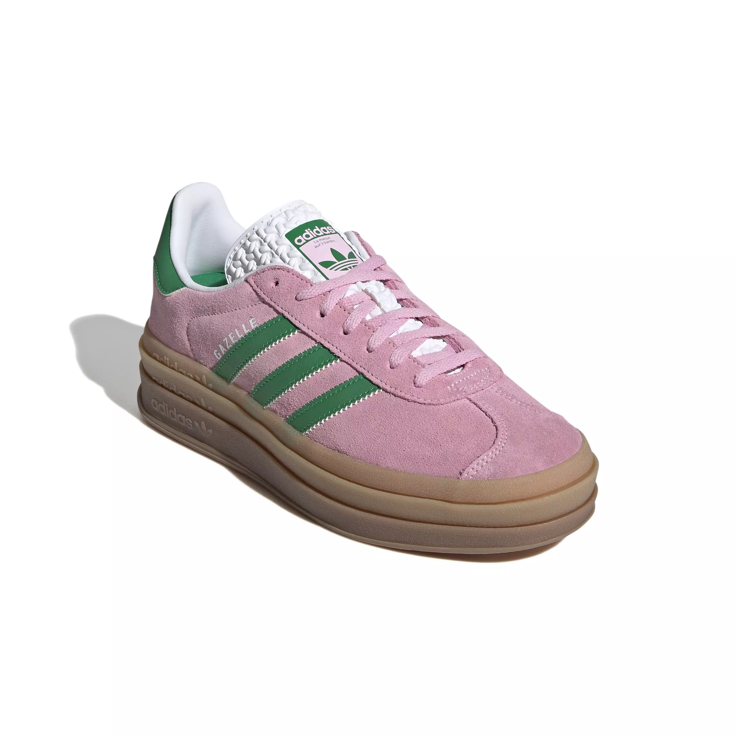 adidas Originals Gazelle Bold "True Pink/Green/Ftwr White" Women's Shoe - PINK/GREEN
