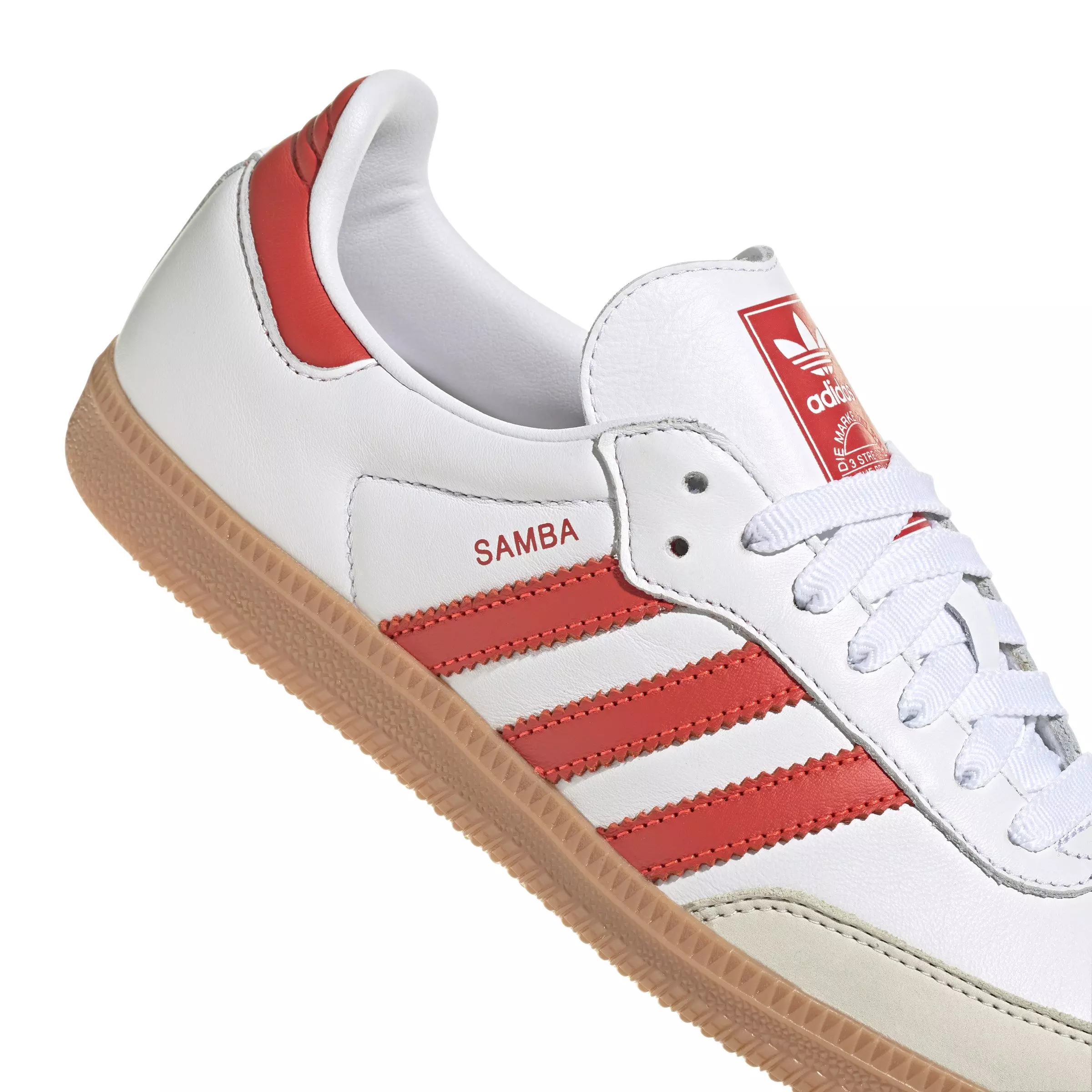 adidas Originals Samba OG "Ftwr White/Solar Red" Women's Shoe - WHITE/RED