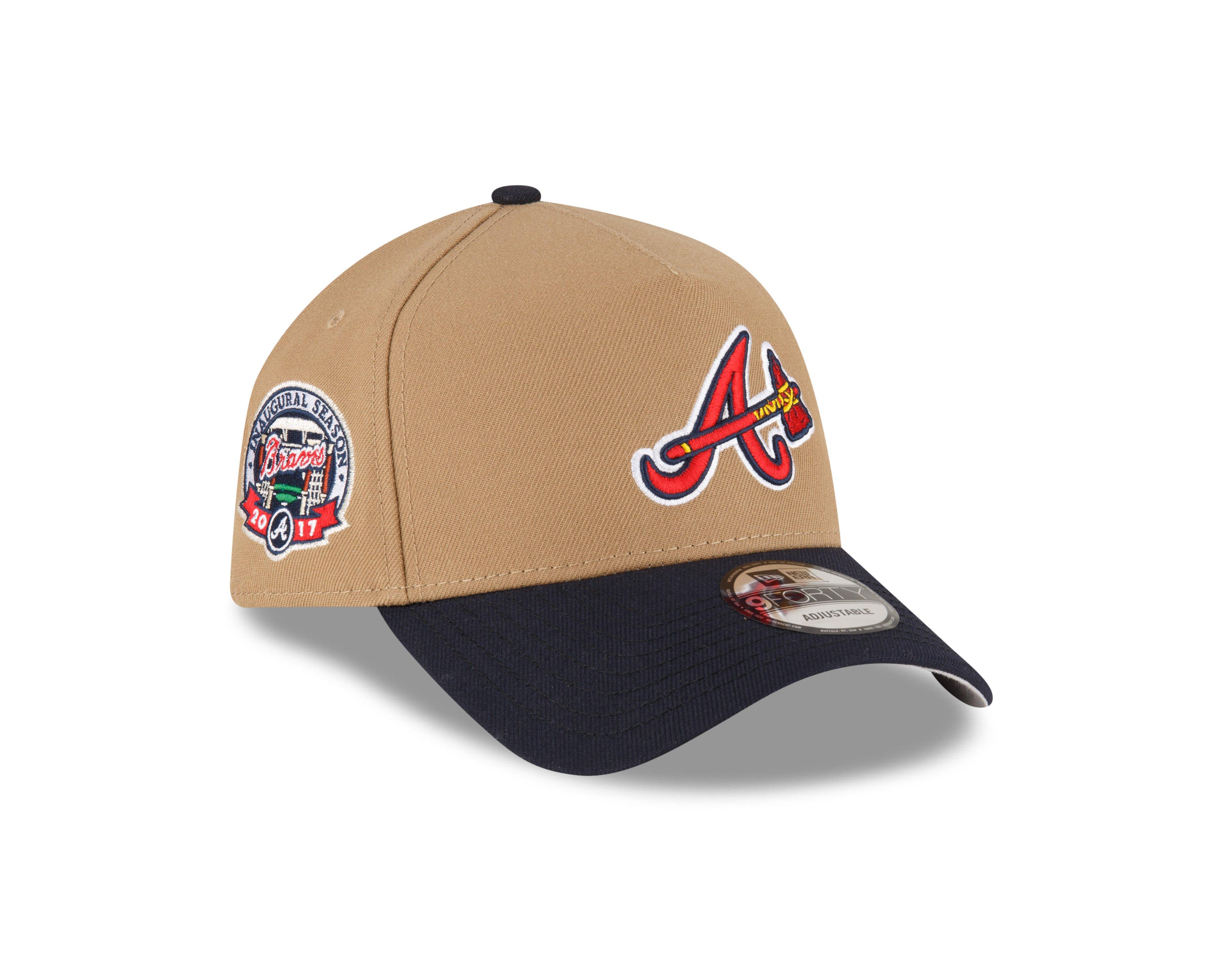 New Era Black Logo 9FORTY A Frame All Day Trucker Atlanta Braves MLB Black  Trucker Hat