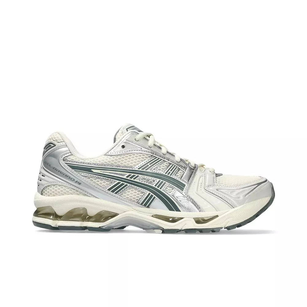 ASICS GEL-KAYANO 14 "Birch/Dark Pewter" Men's Running Shoe - WHITE/GREY