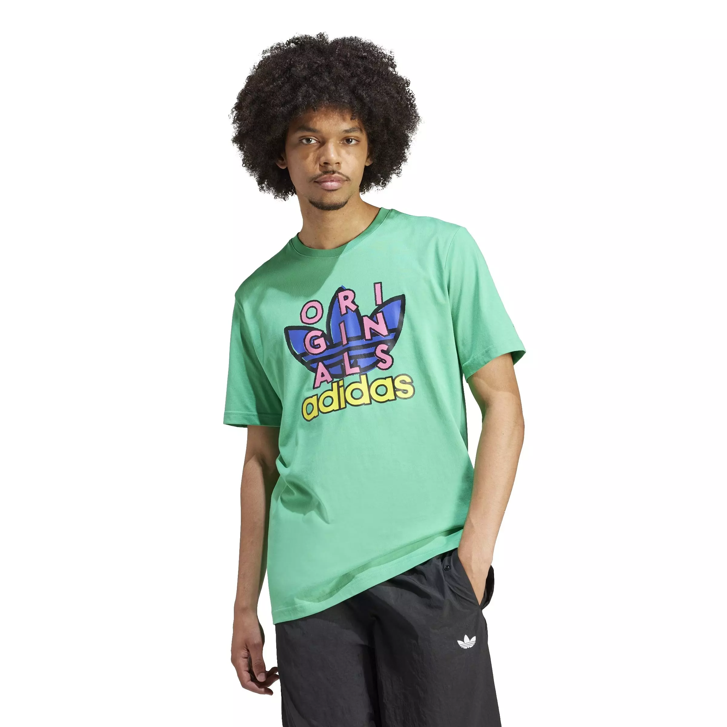 adidas Men's TS Graphic Tee - Green - GREEN
