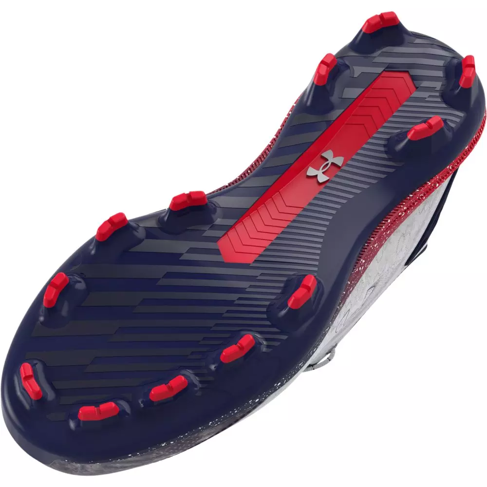 Under Armour Harper 8 TPU Jr. "White/Midnight Navy" Grade School Boys' Baseball Cleat - WHITE/NAVY