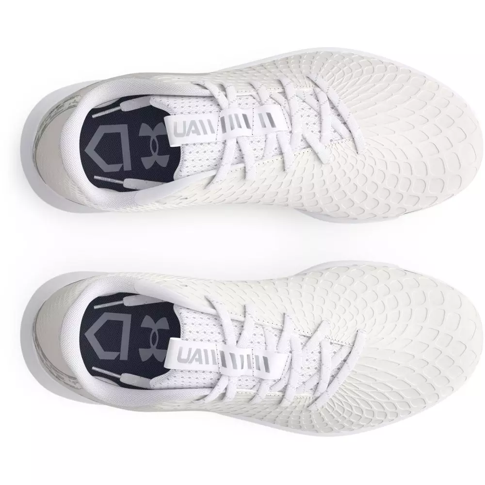 Under Armour Glyde 2.0 TPU "White/Silver" Grade School Girls' Softball Cleat - WHITE/SILVER