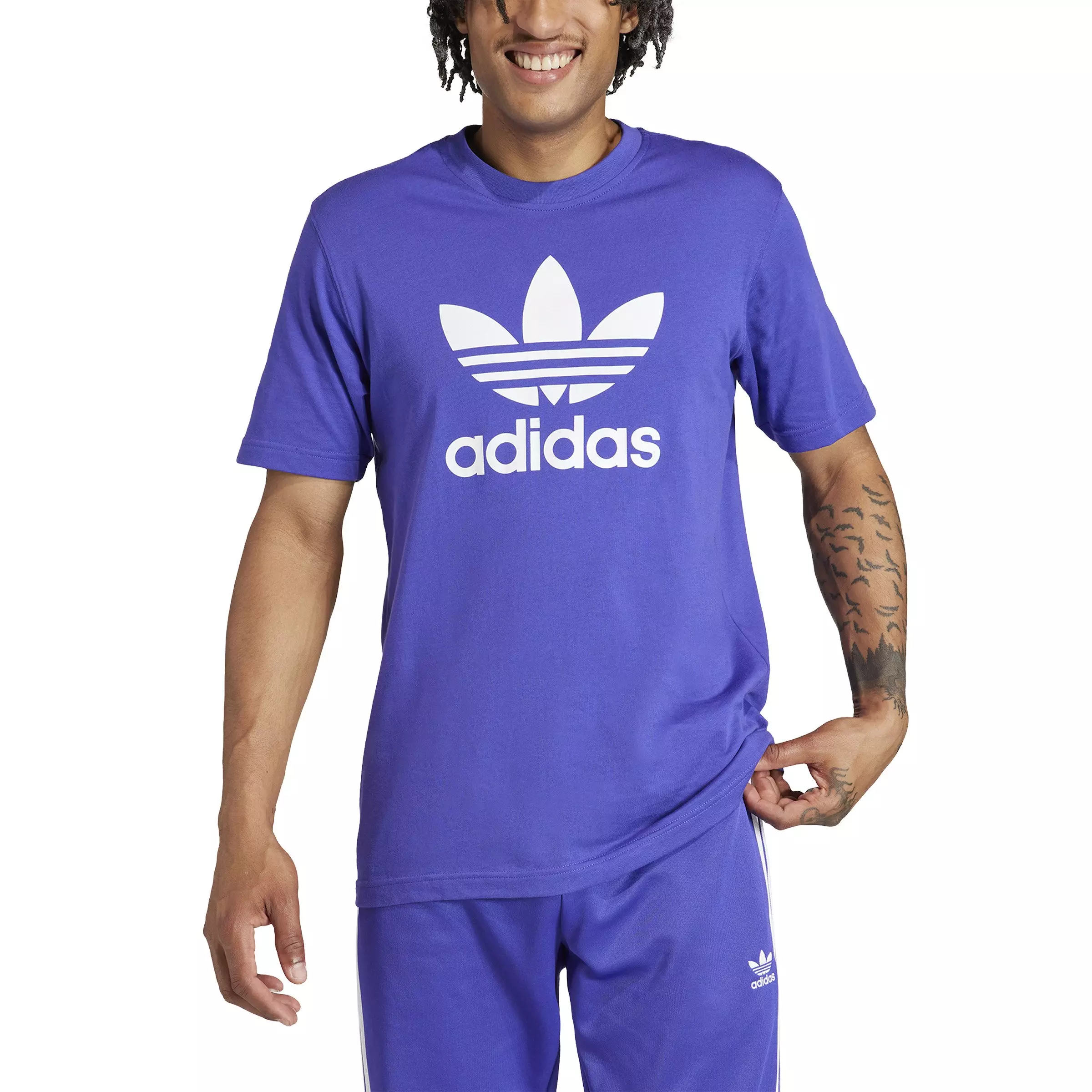 adidas Men's Trefoil Tee-Purple - PURPLE