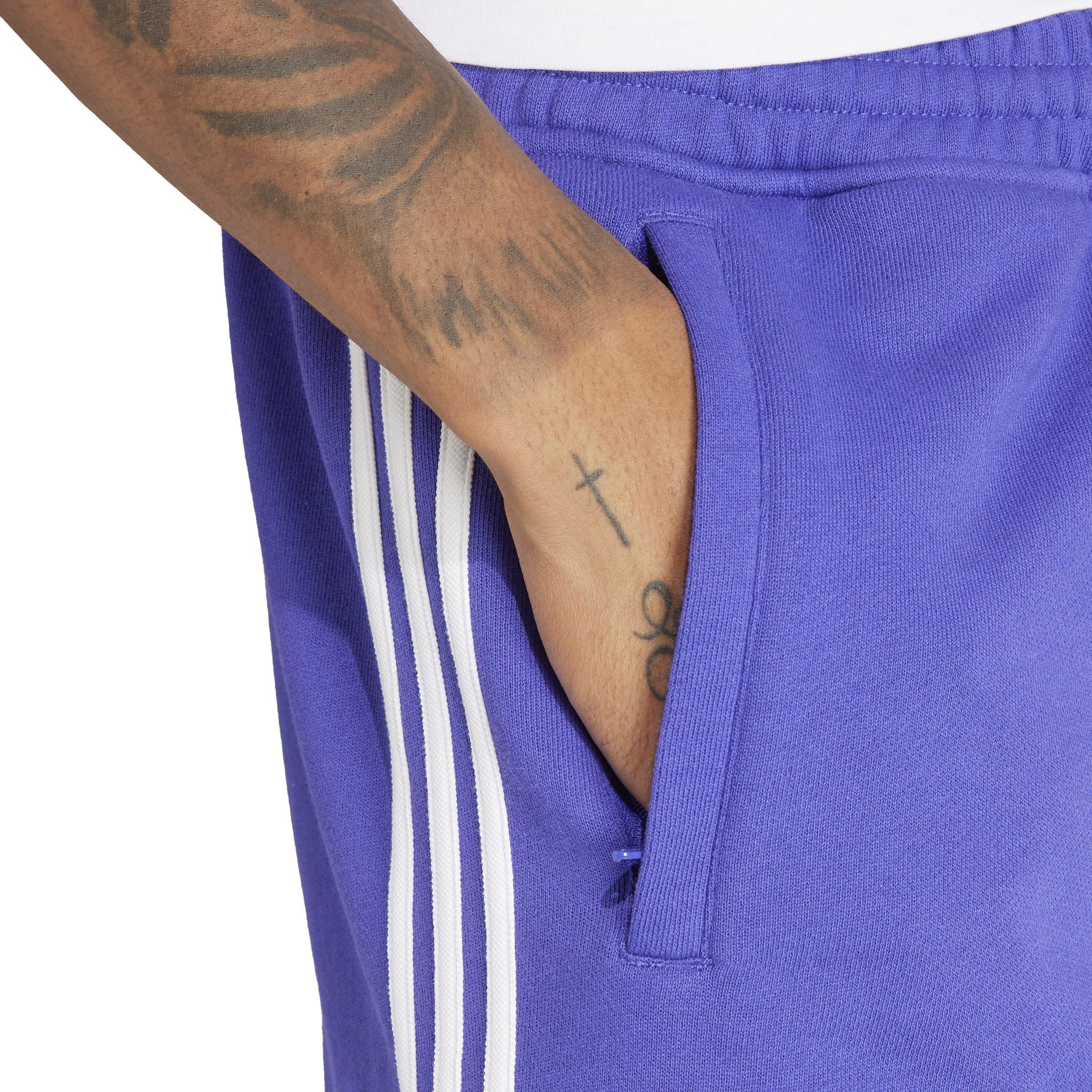 adidas Men's Adicolor 3-Stripes Shorts-Purple - PURPLE Thumbnail View 4