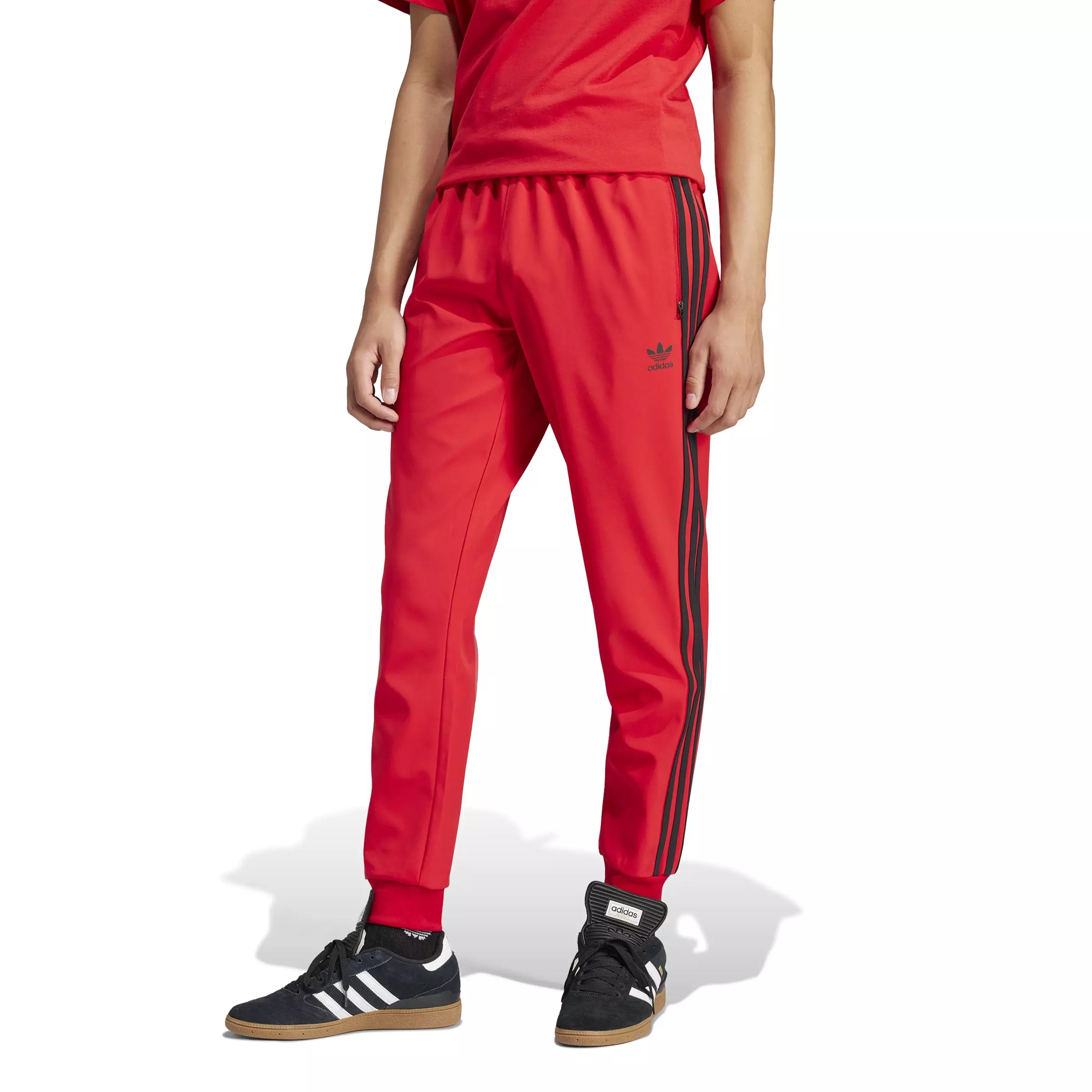 adidas Men's Adicolor Classics SST Track Pants-Red - RED