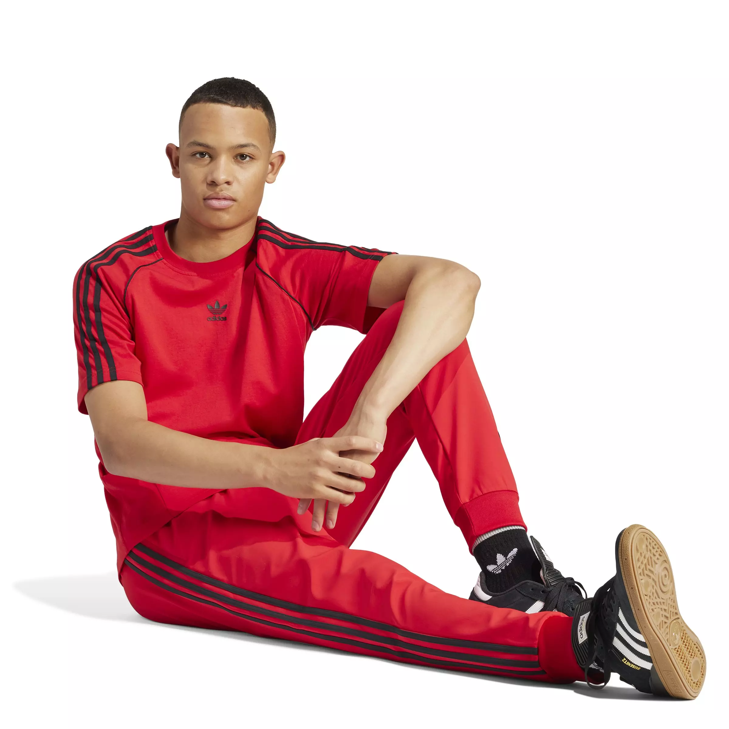 adidas Men's Adicolor Classics SST Track Pants-Red - RED