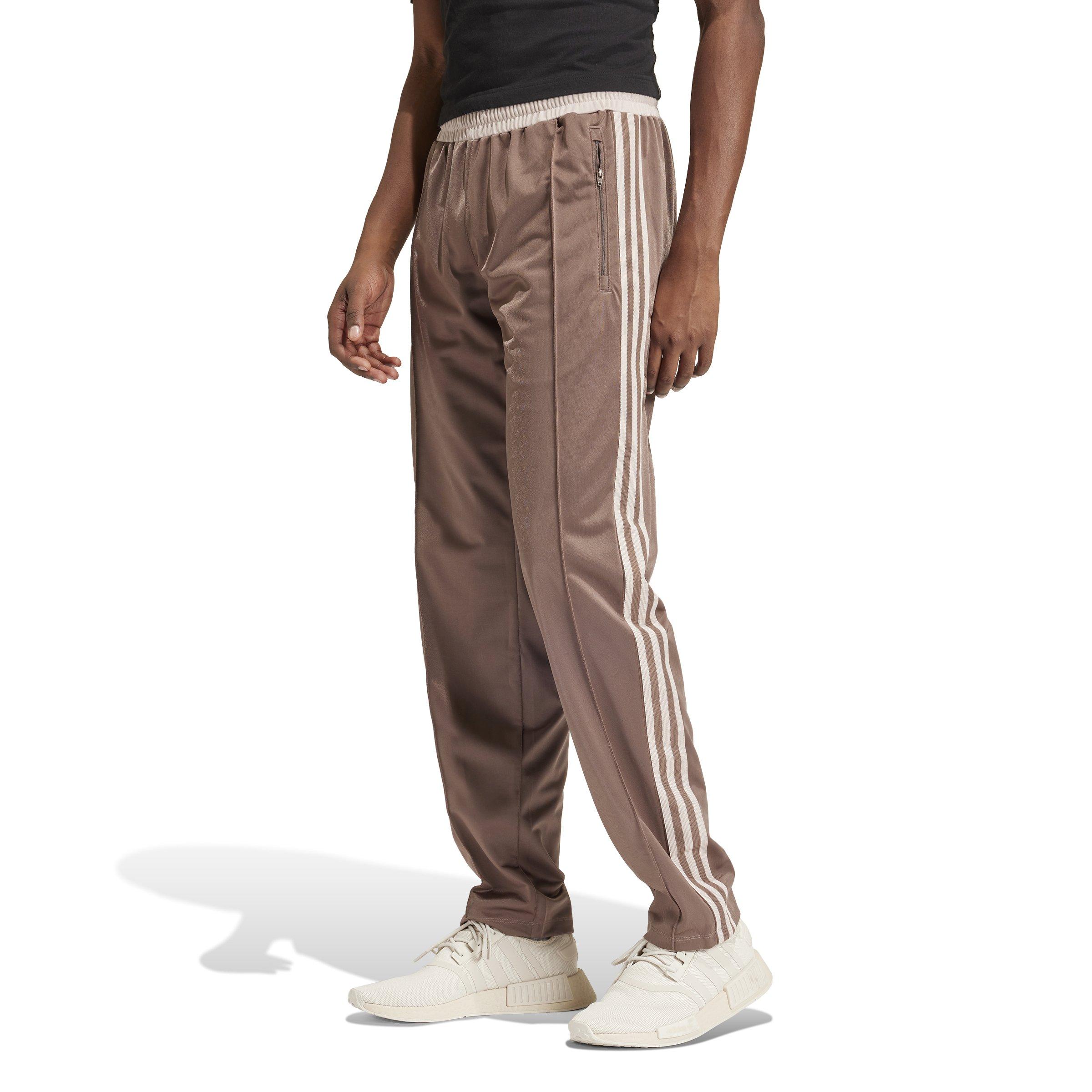 adidas Men's Relaxed Fit Pinstripe Track Pants - BROWN Thumbnail View 1