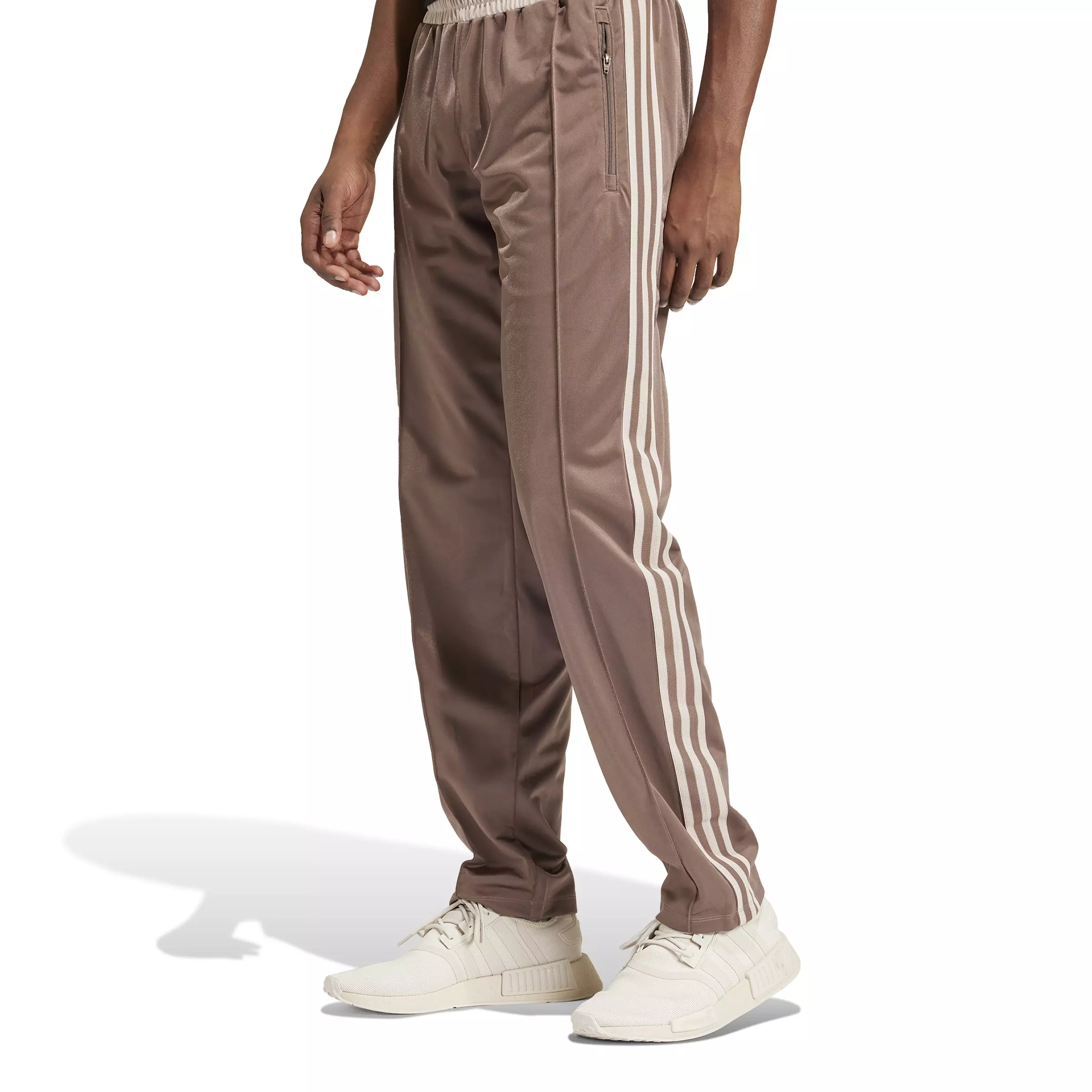 adidas Men's Relaxed Fit Pinstripe Track Pants - BROWN