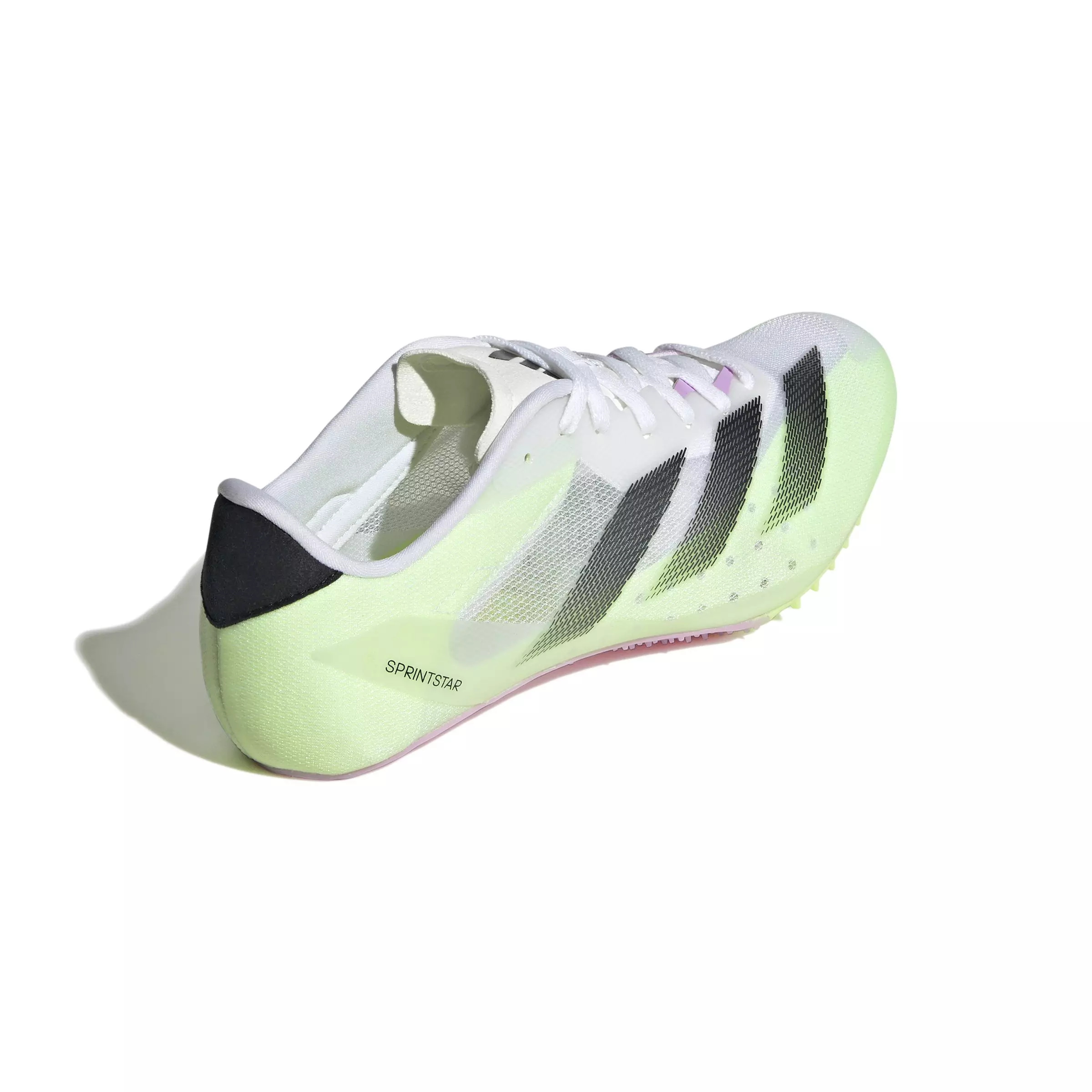 adidas Adizero Sprintstar "Ftwr White/Core Black/Green" Men's Track Spike - WHITE/BLACK