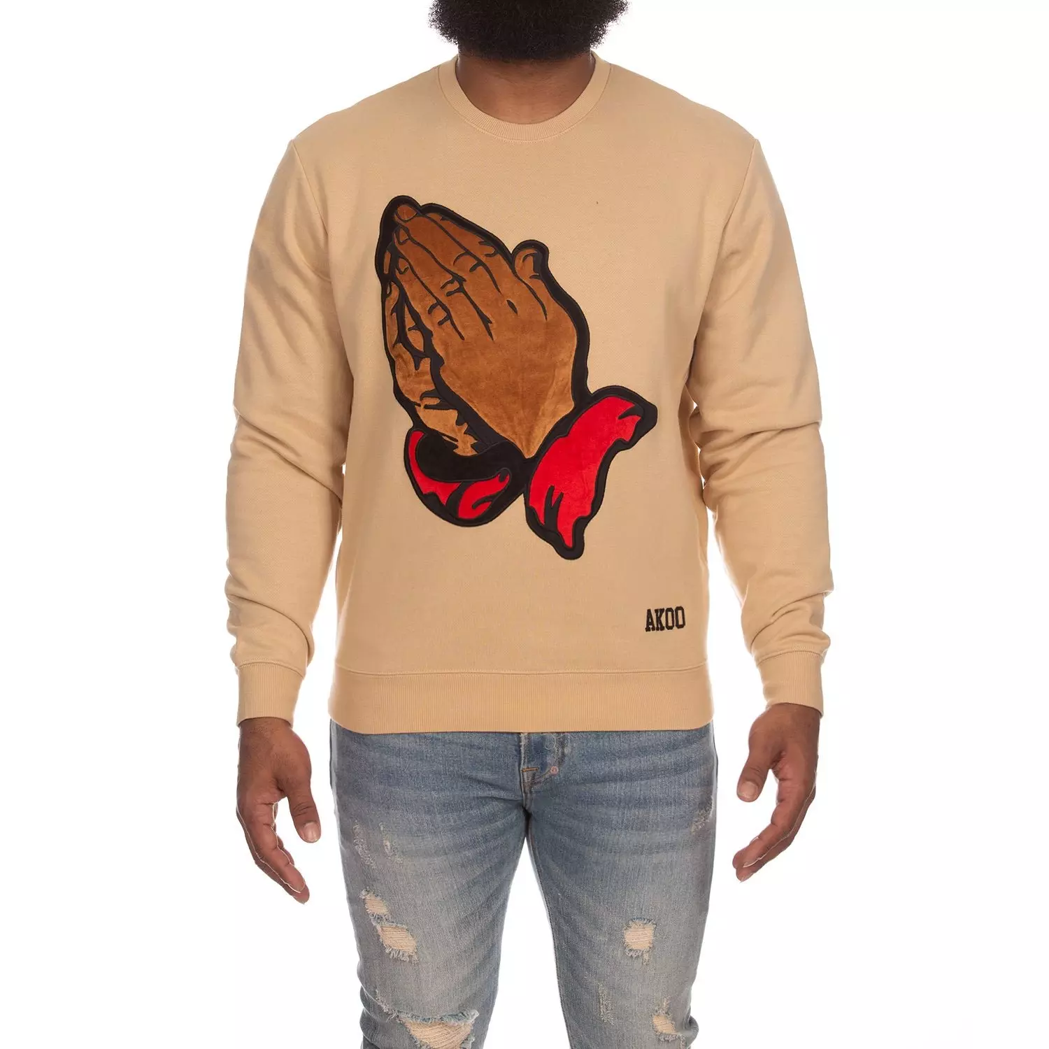AKOO Men's Prey or Pray Crew - Cream - CREAM