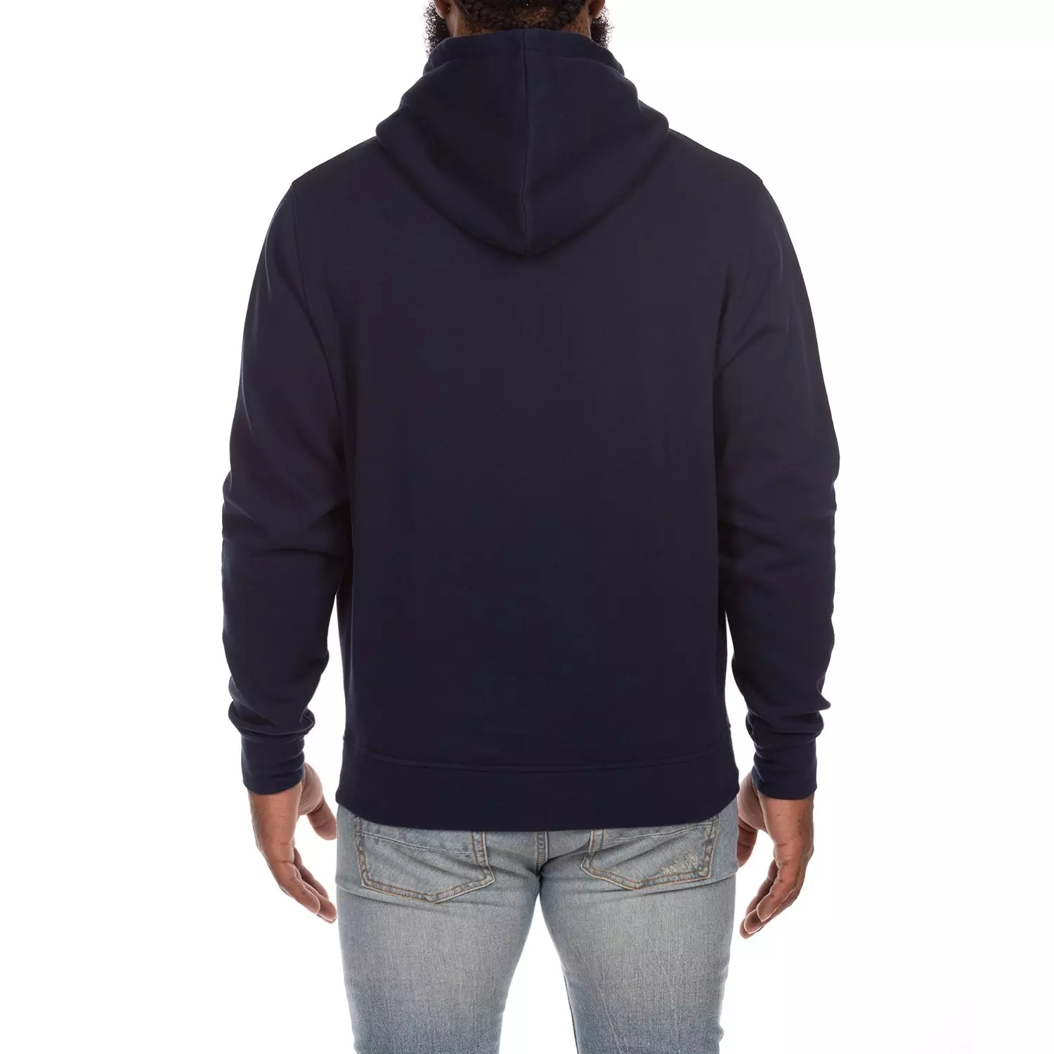 AKOO Men's Denim Slick Hoodie - Blue - BLUE