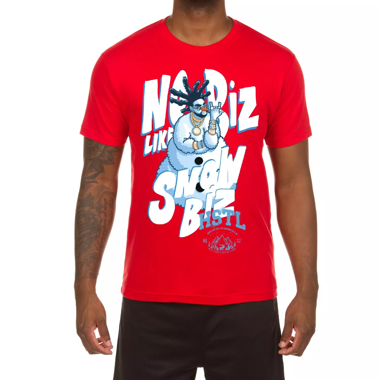 Hustle Gang Men's So Icy Tee - Red - RED