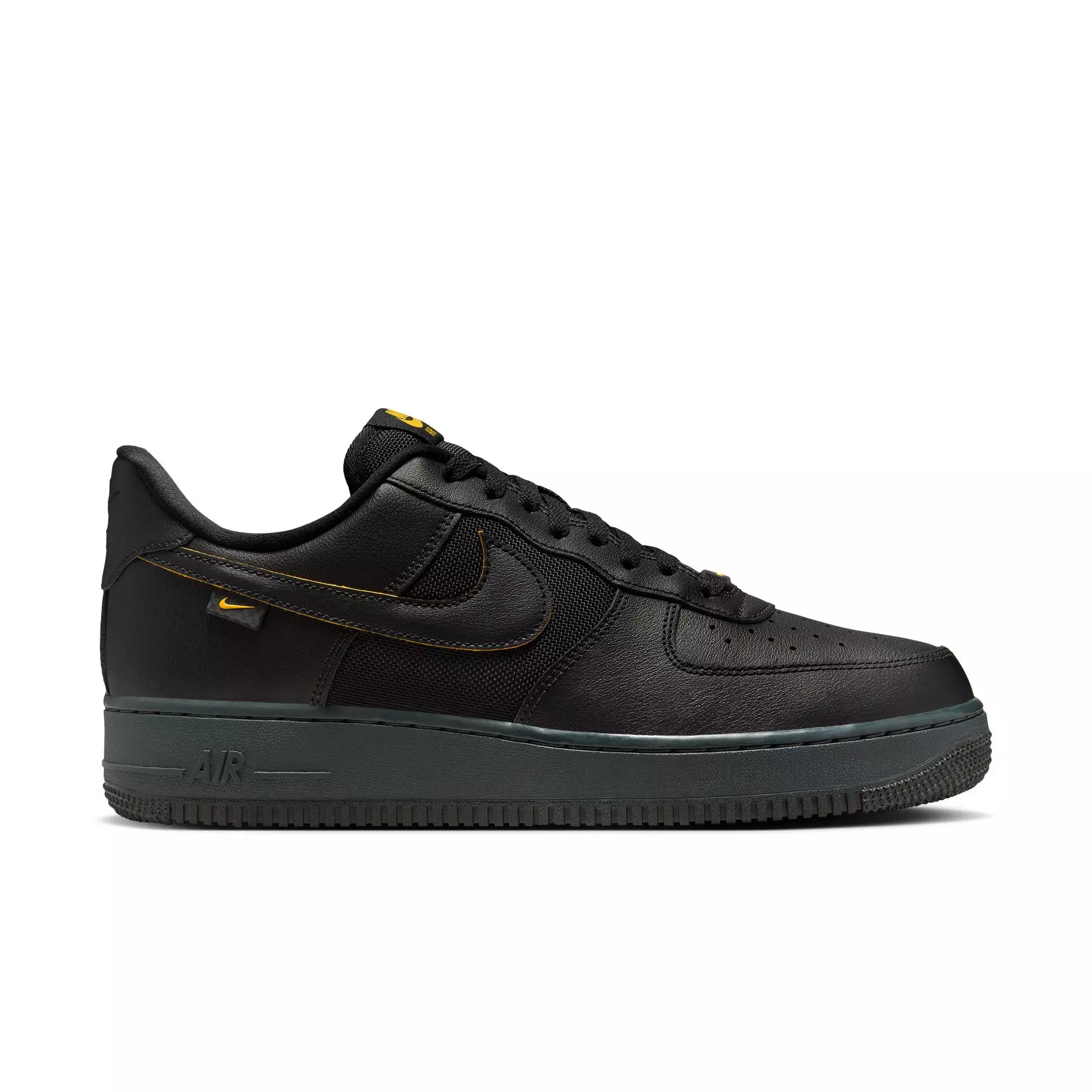 Nike Air Force 1 '07 "Black/University Gold/Dk Smoke Grey" Men's Shoe - BLACK/GREY