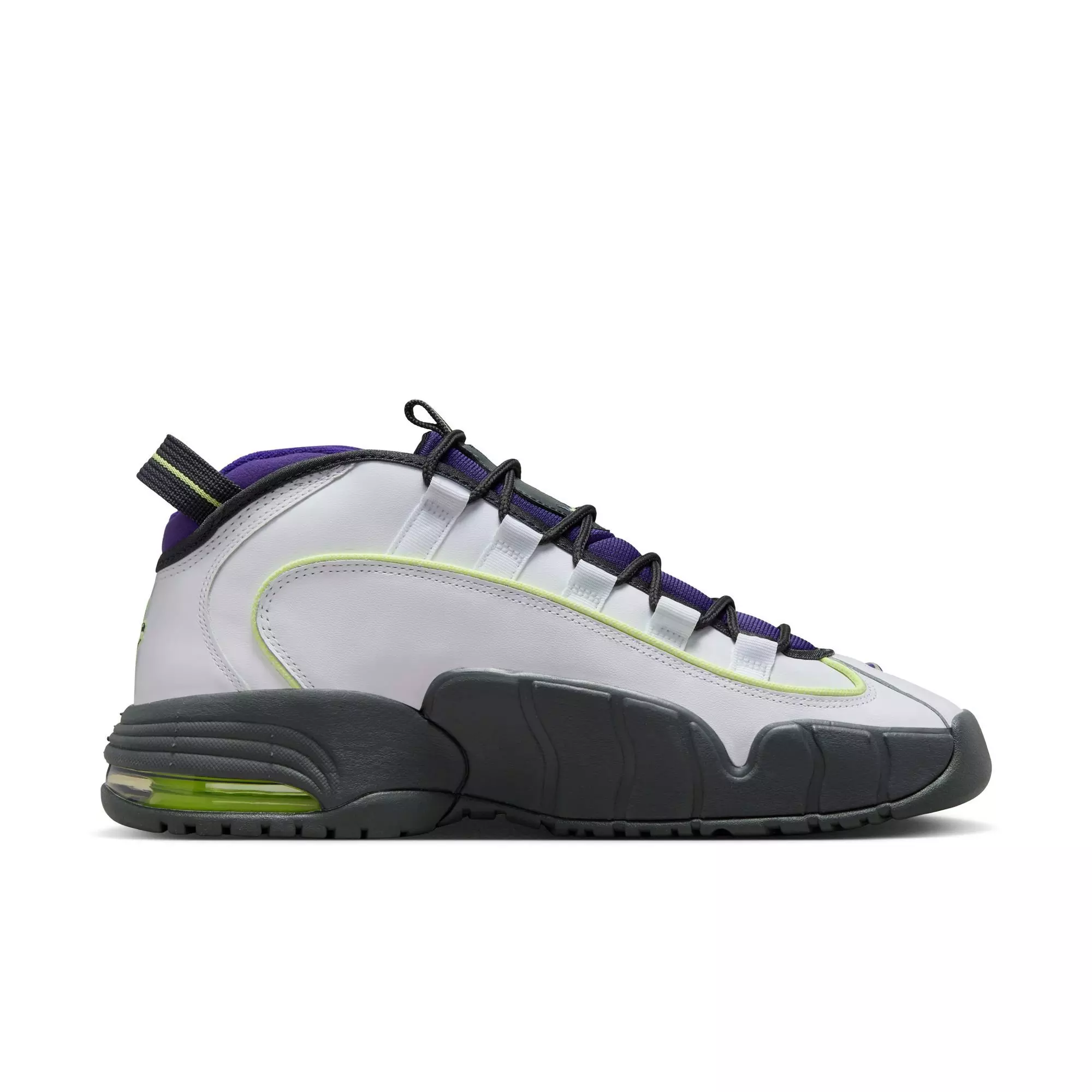 Nike Air Max Penny "White/Lt Lemon Twist/Field Purple" Men's Basketball Shoe - WHITE/YELLOW