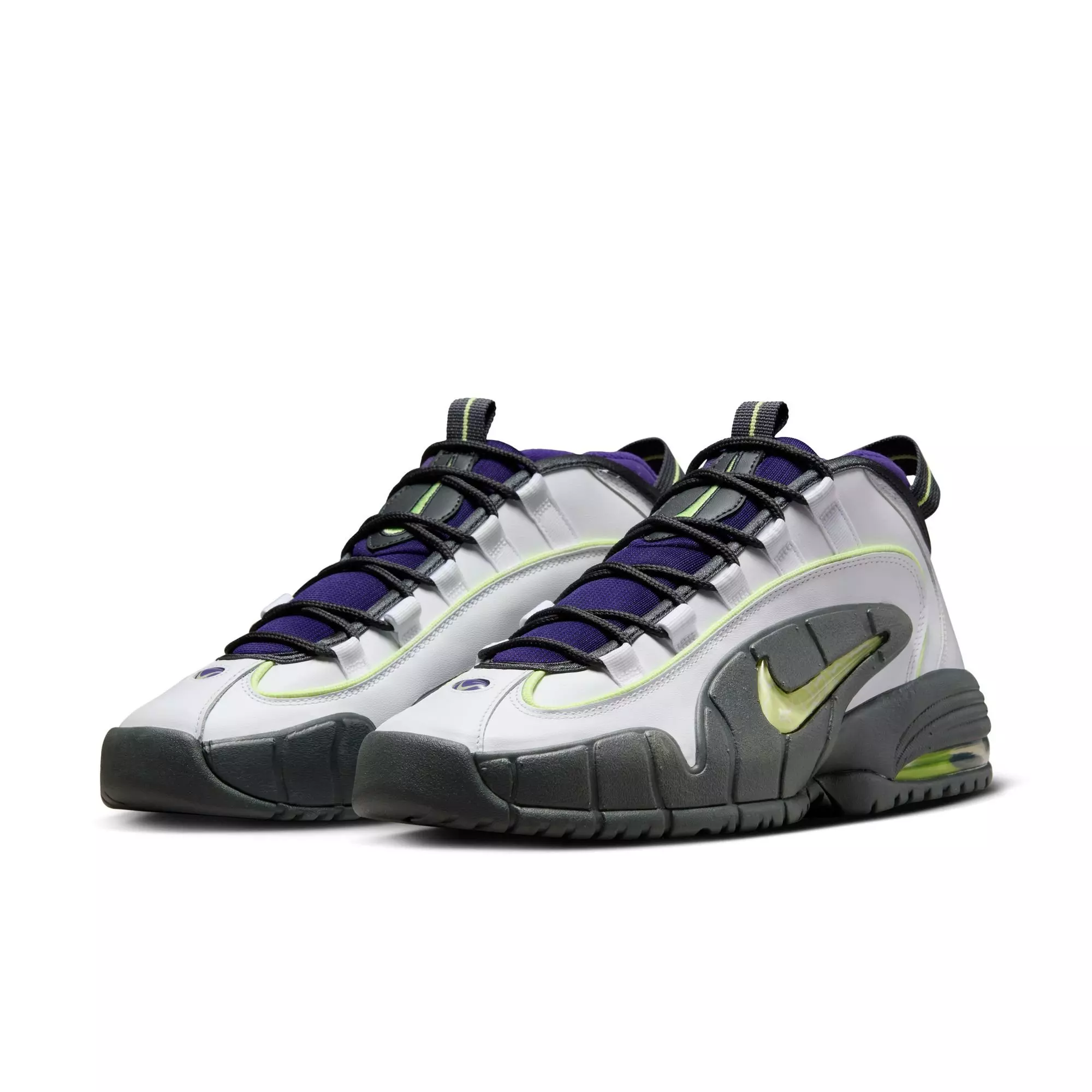 Nike Air Max Penny "White/Lt Lemon Twist/Field Purple" Men's Basketball Shoe - WHITE/YELLOW