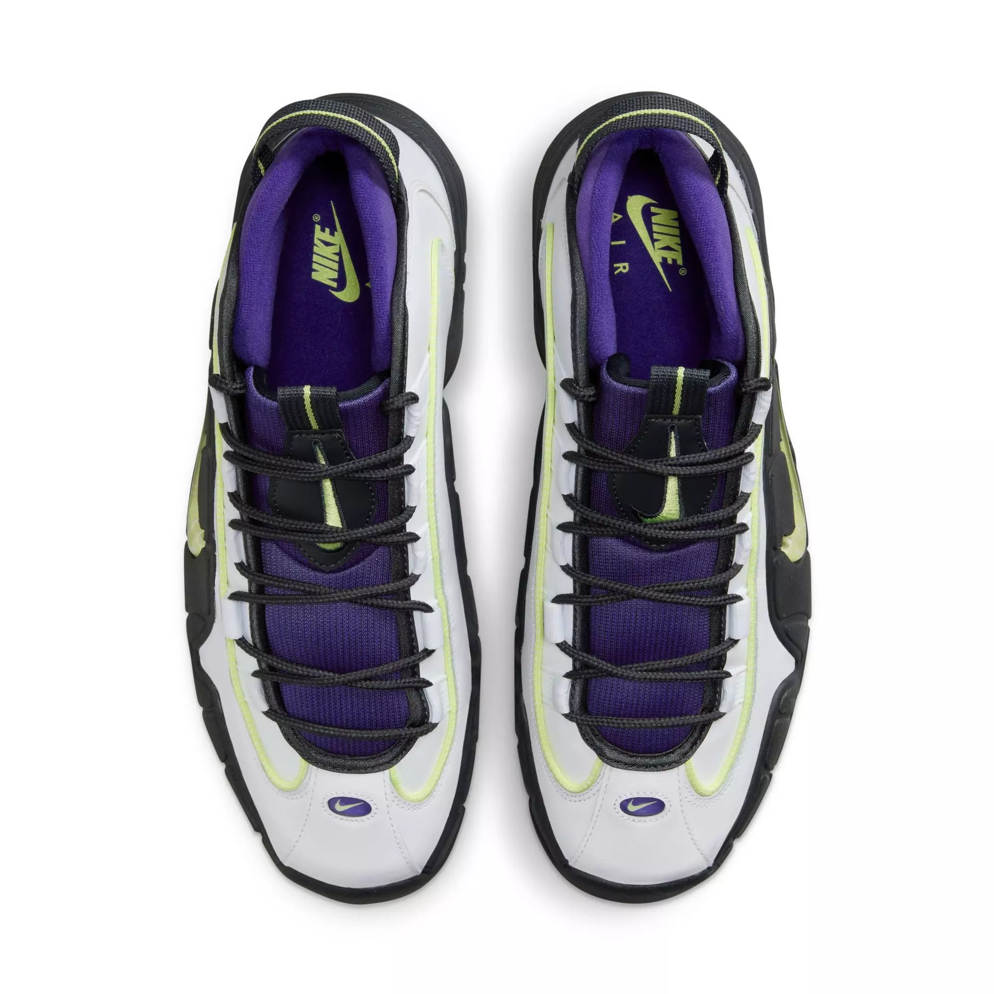 Nike Air Max Penny "White/Lt Lemon Twist/Field Purple" Men's Basketball Shoe - WHITE/YELLOW