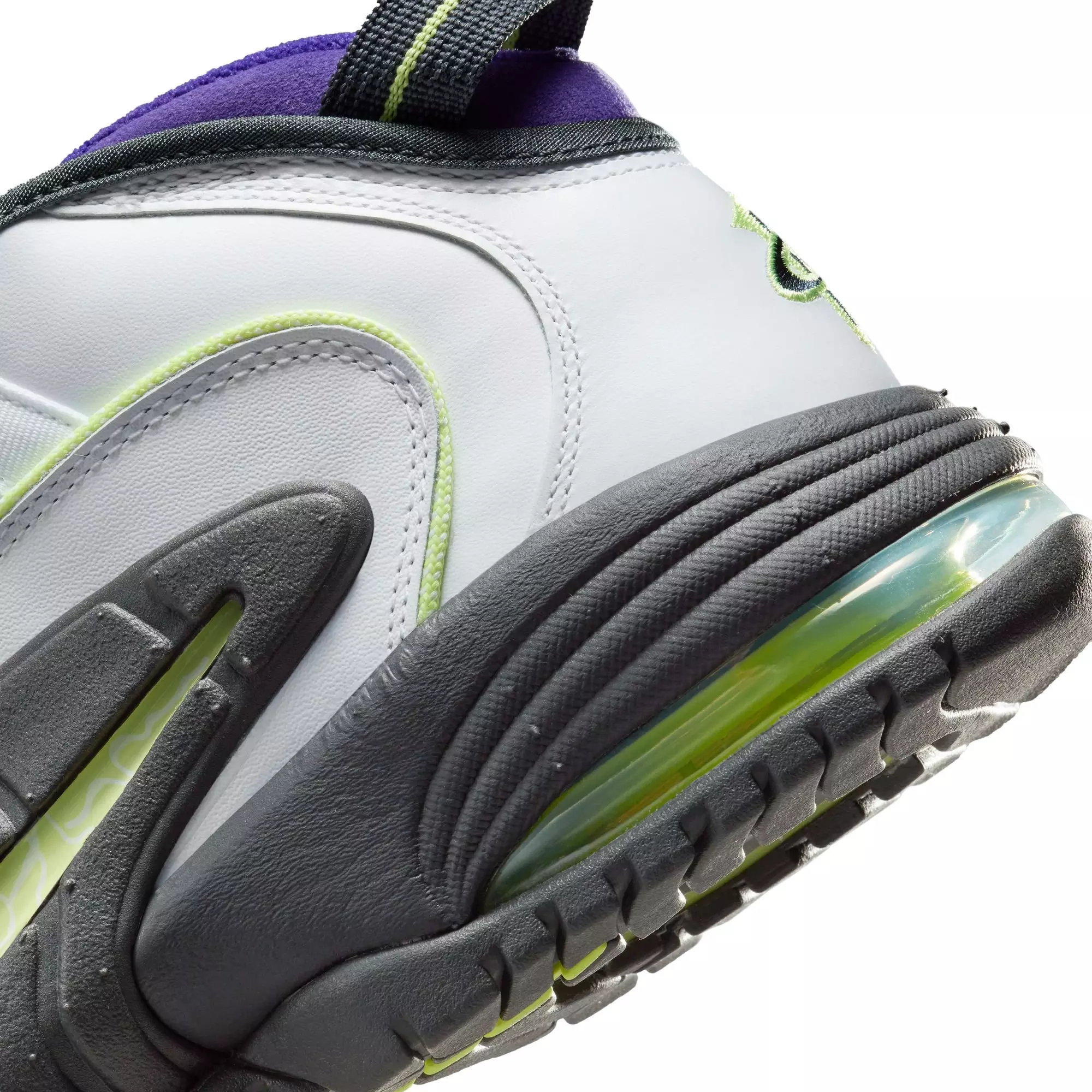 Nike Air Max Penny "White/Lt Lemon Twist/Field Purple" Men's Basketball Shoe - WHITE/YELLOW