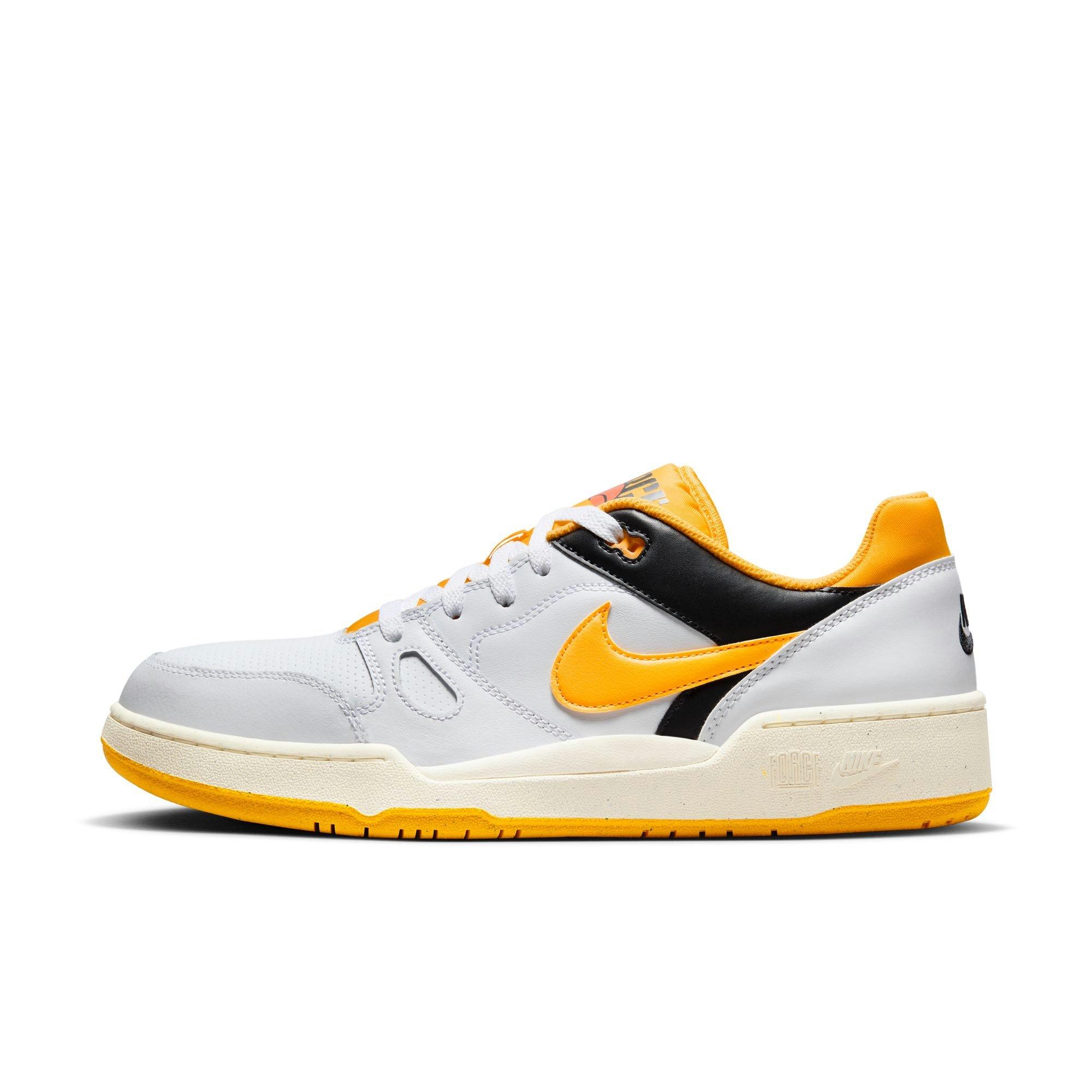 Nike Full Force Low "White/University Gold/Black/Sail" Men's Shoe - WHITE/YELLOW Thumbnail View 3