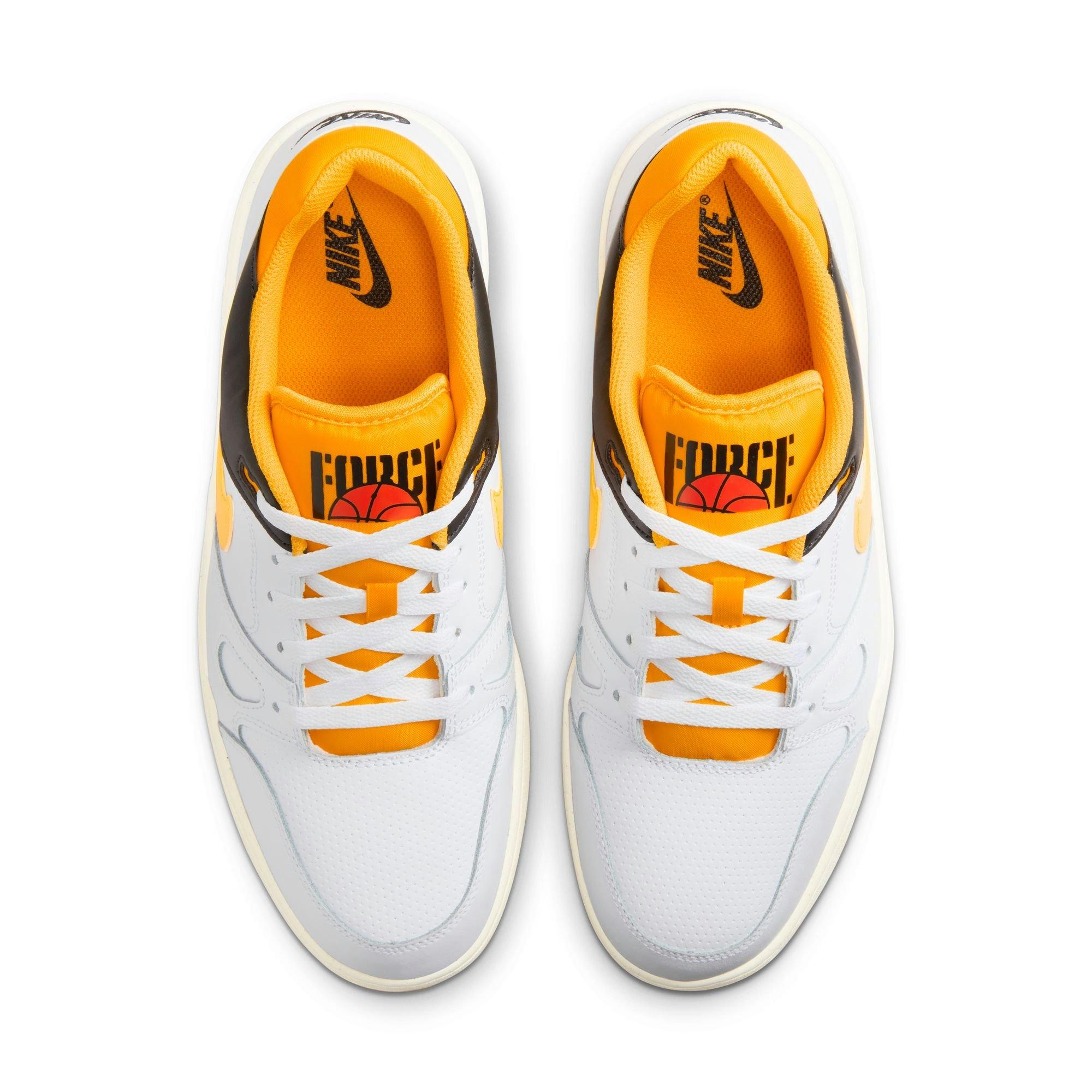 Nike Full Force Low "White/University Gold/Black/Sail" Men's Shoe - WHITE/YELLOW Thumbnail View 7