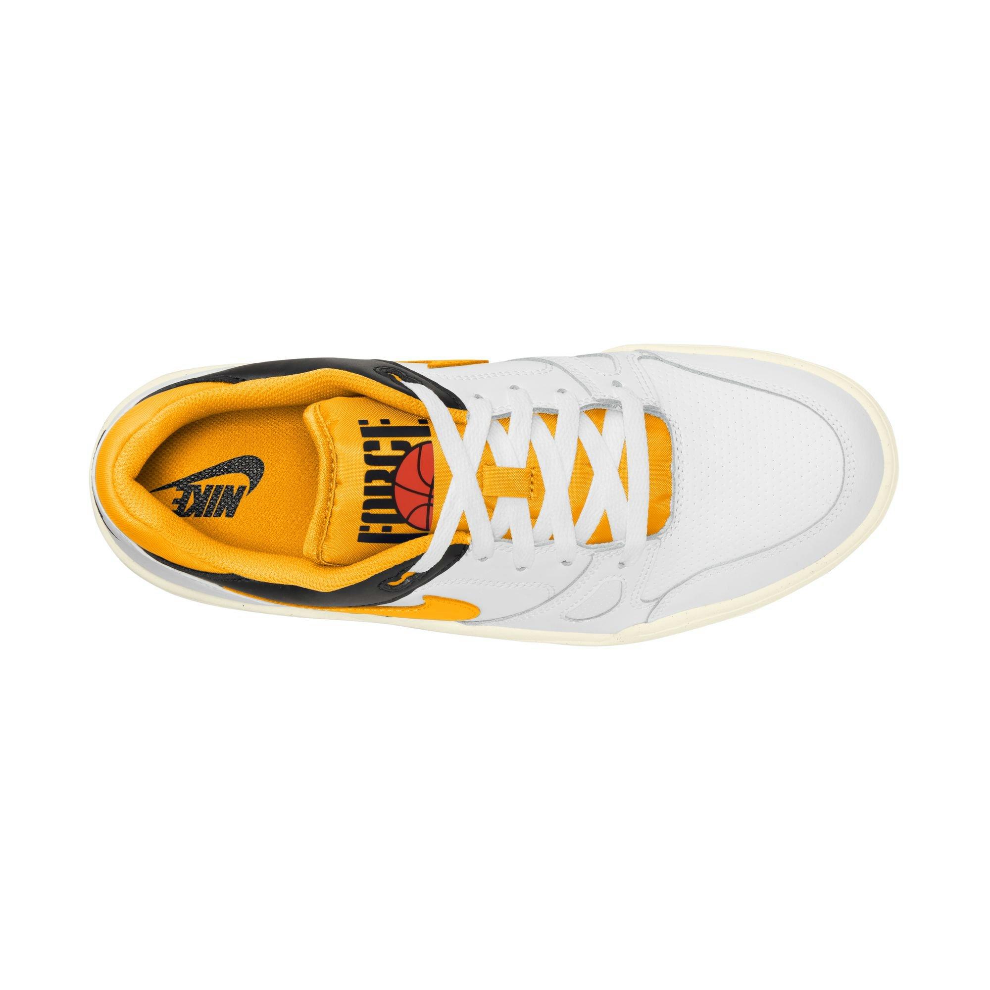 Nike Full Force Low "White/University Gold/Black/Sail" Men's Shoe - WHITE/YELLOW Thumbnail View 8