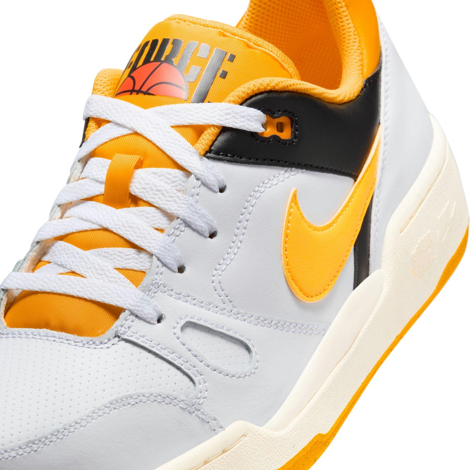 Nike Full Force Low "White/University Gold/Black/Sail" Men's Shoe - WHITE/YELLOW Thumbnail View 10