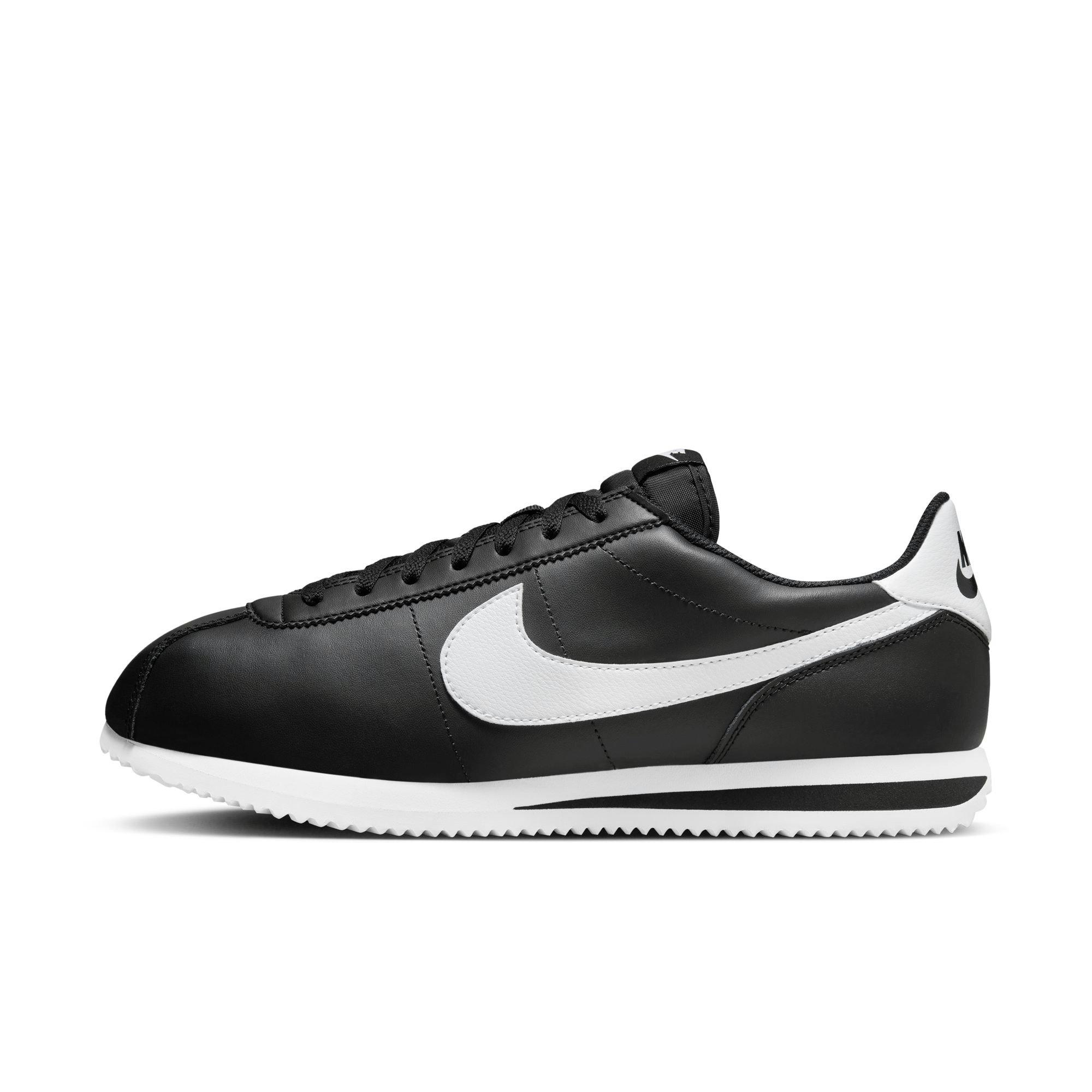 White and black store nike cortez shoes