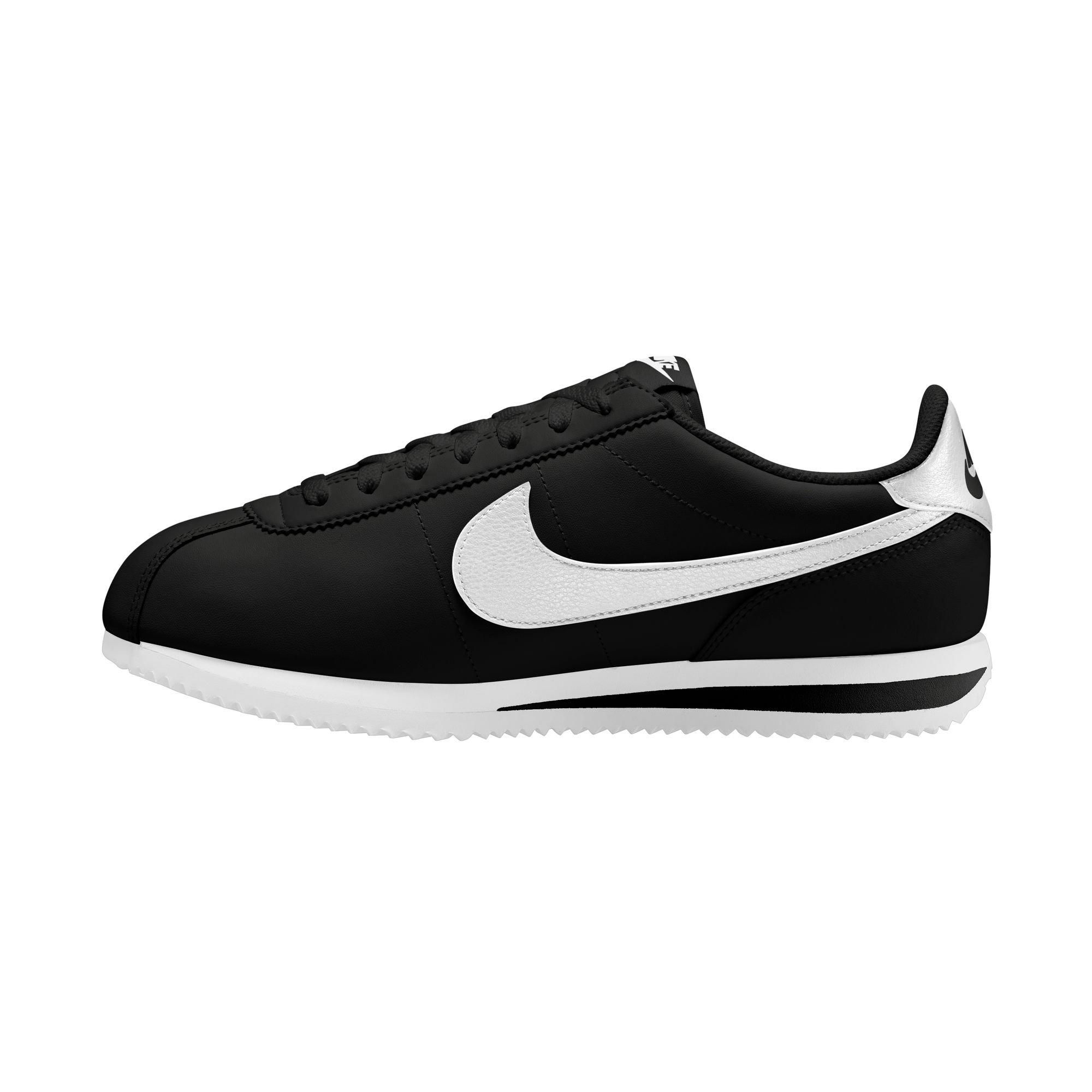 Nike Cortez "Black/White" Men's Shoe - BLACK/WHITE Thumbnail View 4