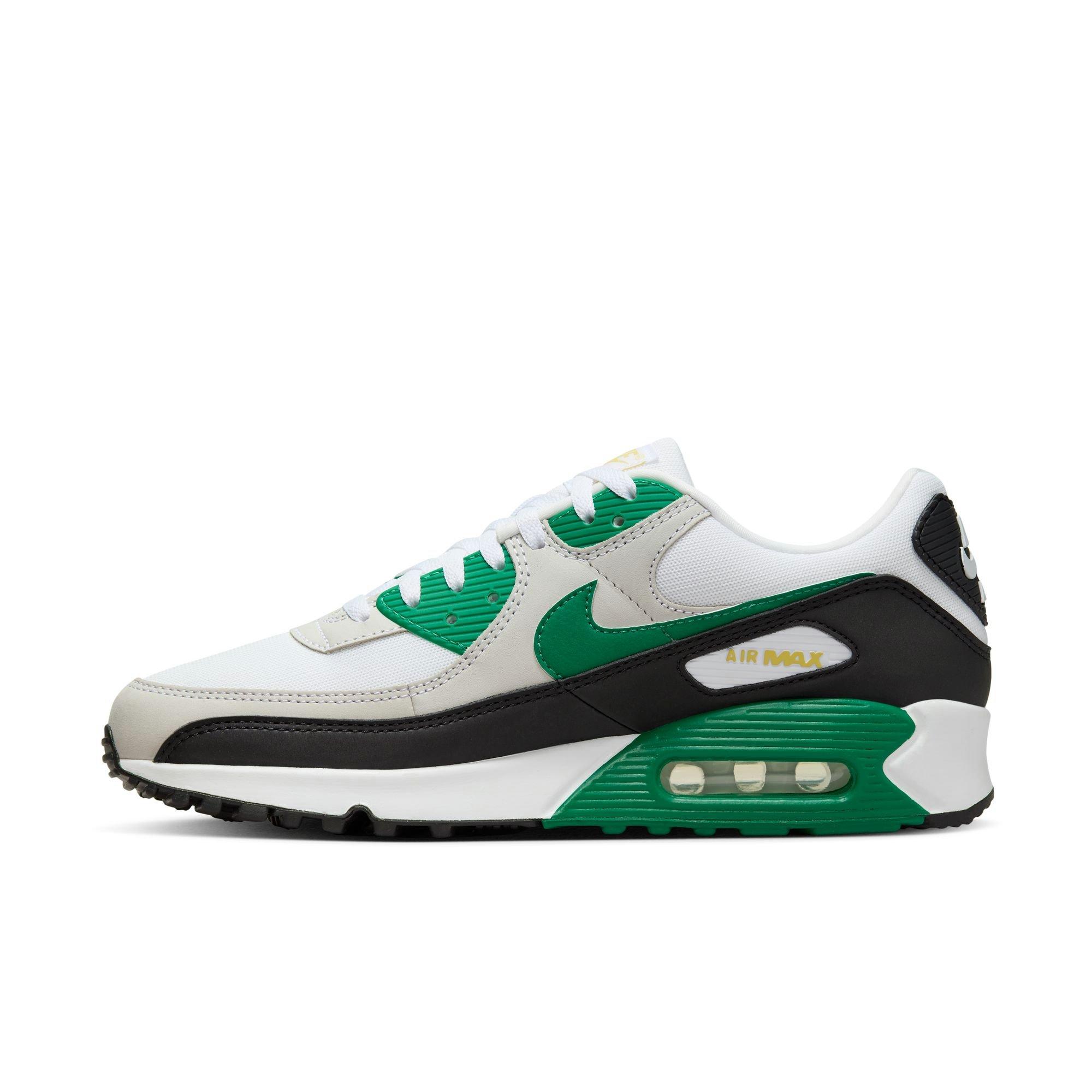 Nike Air Max 90 "White/Malachite/Black" Men's Shoe - WHITE/GREEN/GOLD Thumbnail View 4