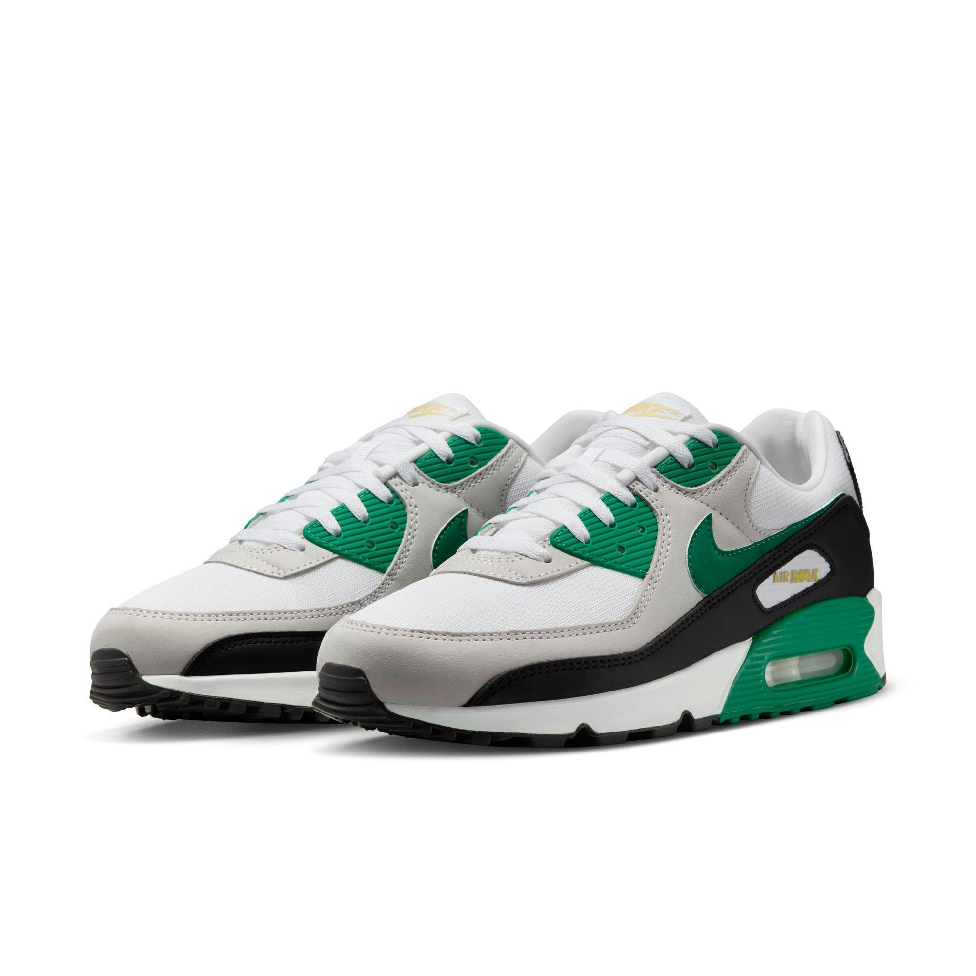 Nike Air Max 90 "White/Malachite/Black" Men's Shoe - WHITE/GREEN/GOLD Thumbnail View 5