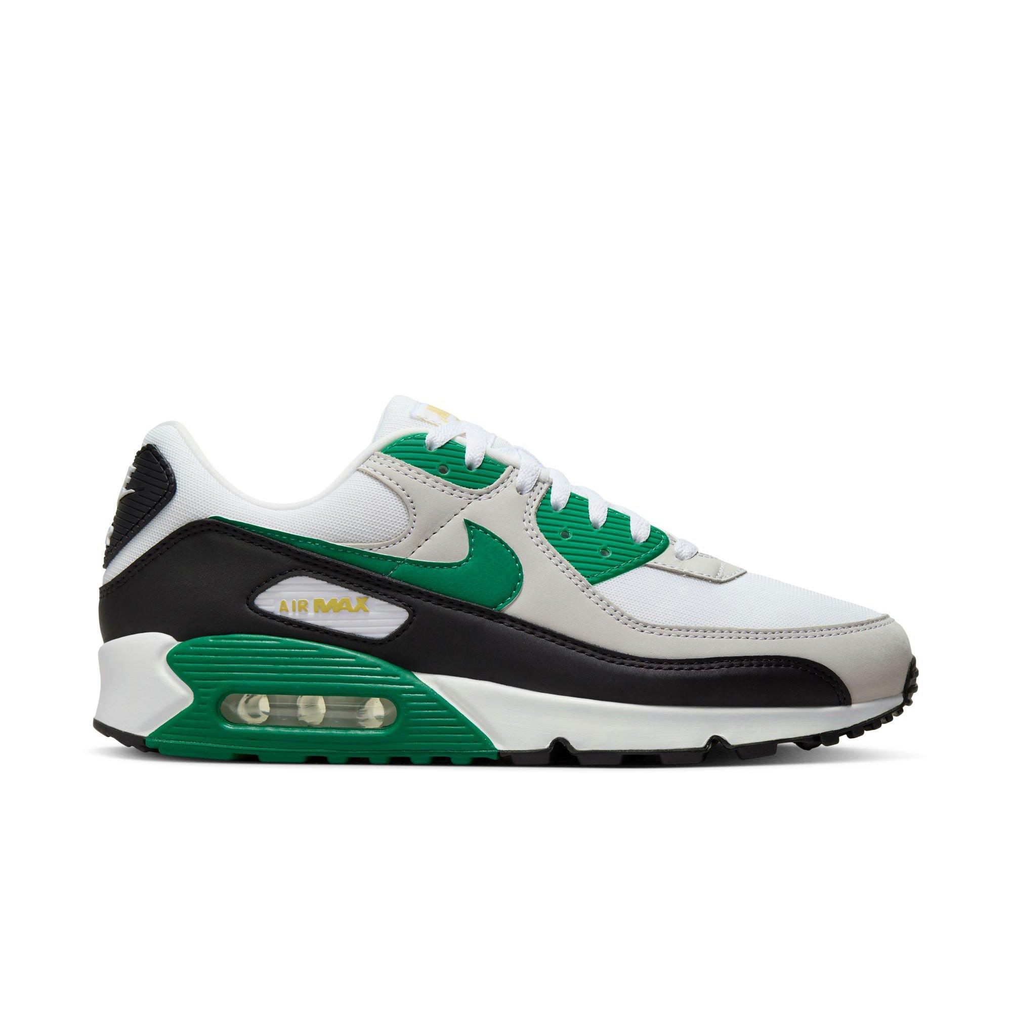 Nike Air Max 90 "White/Malachite/Black" Men's Shoe - WHITE/GREEN/GOLD