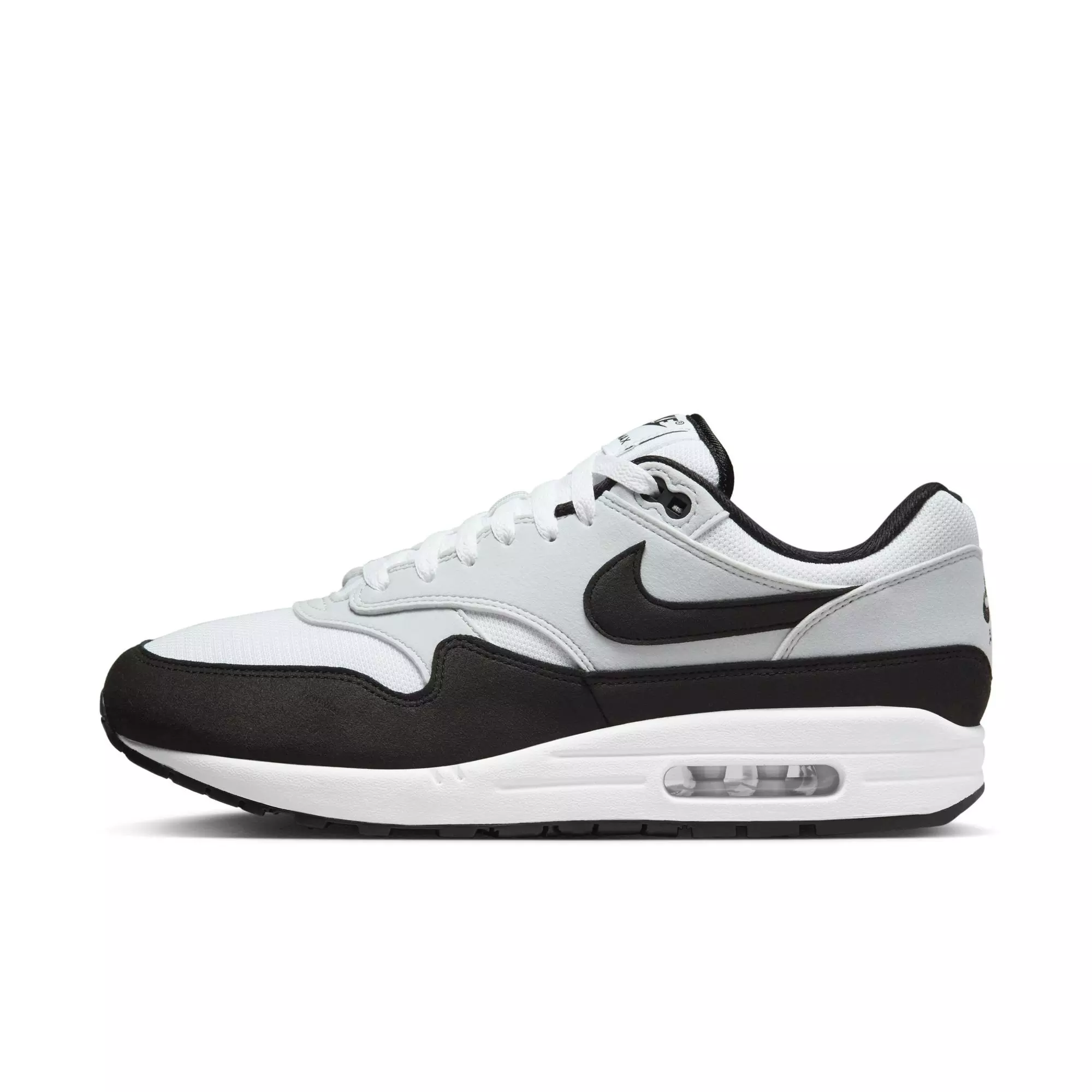Nike Air Max 1 "White/Black/Pure Platinum" Men's Shoe - WHITE/BLACK/SILVER