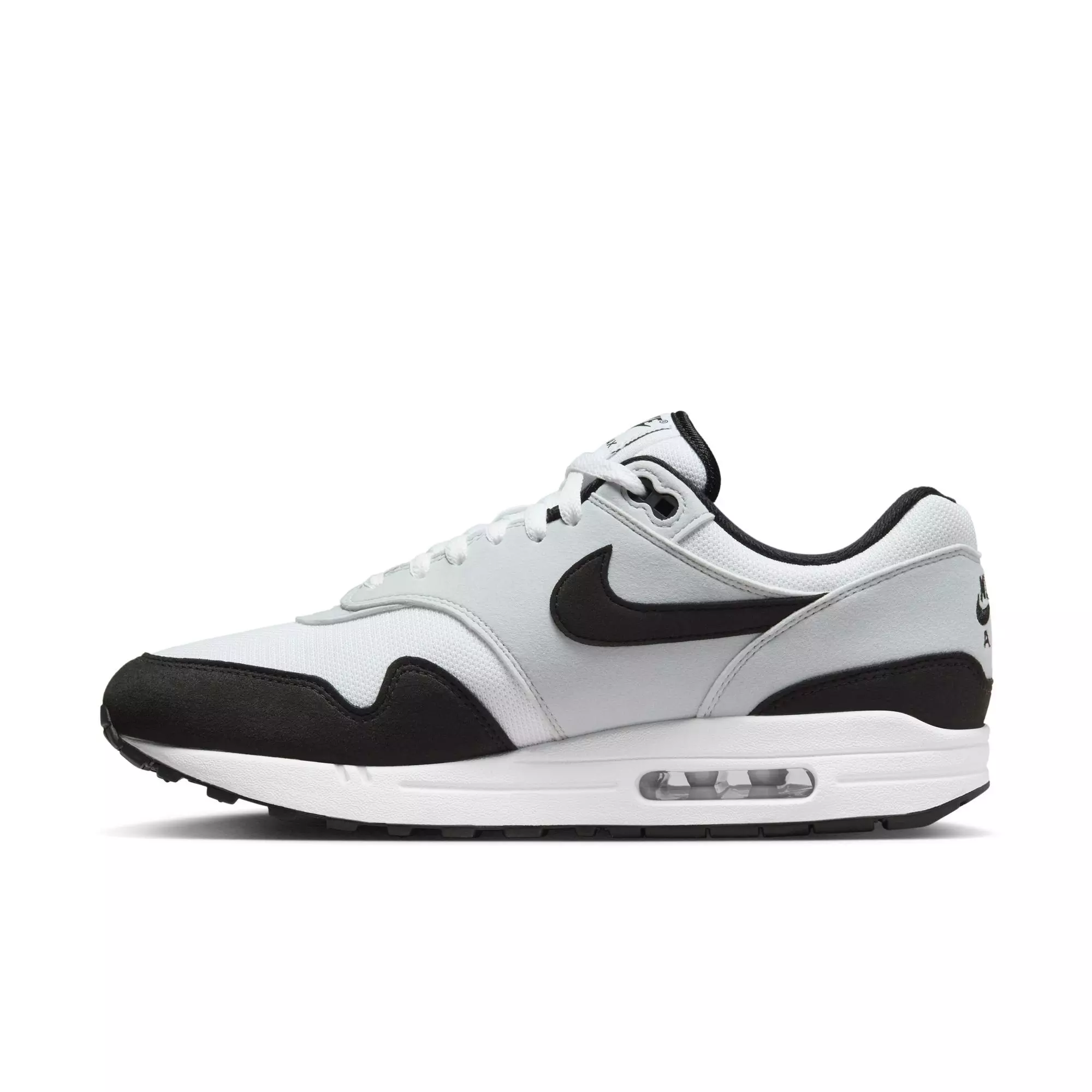 Nike Air Max 1 "White/Black/Pure Platinum" Men's Shoe - WHITE/BLACK/SILVER