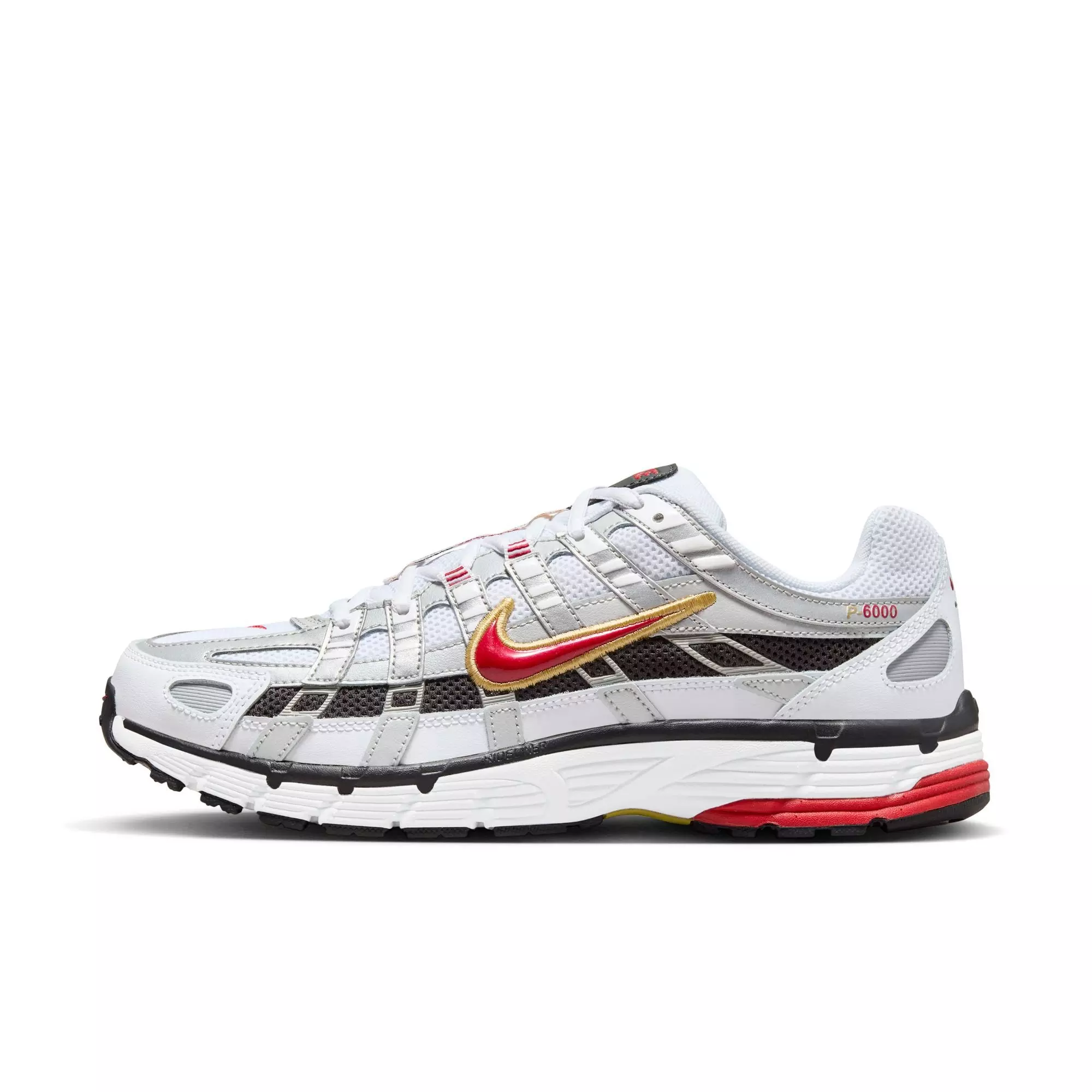 Nike P-6000 "White/Varsity Red/MTLC Platinum" Men's Shoe - WHITE/RED