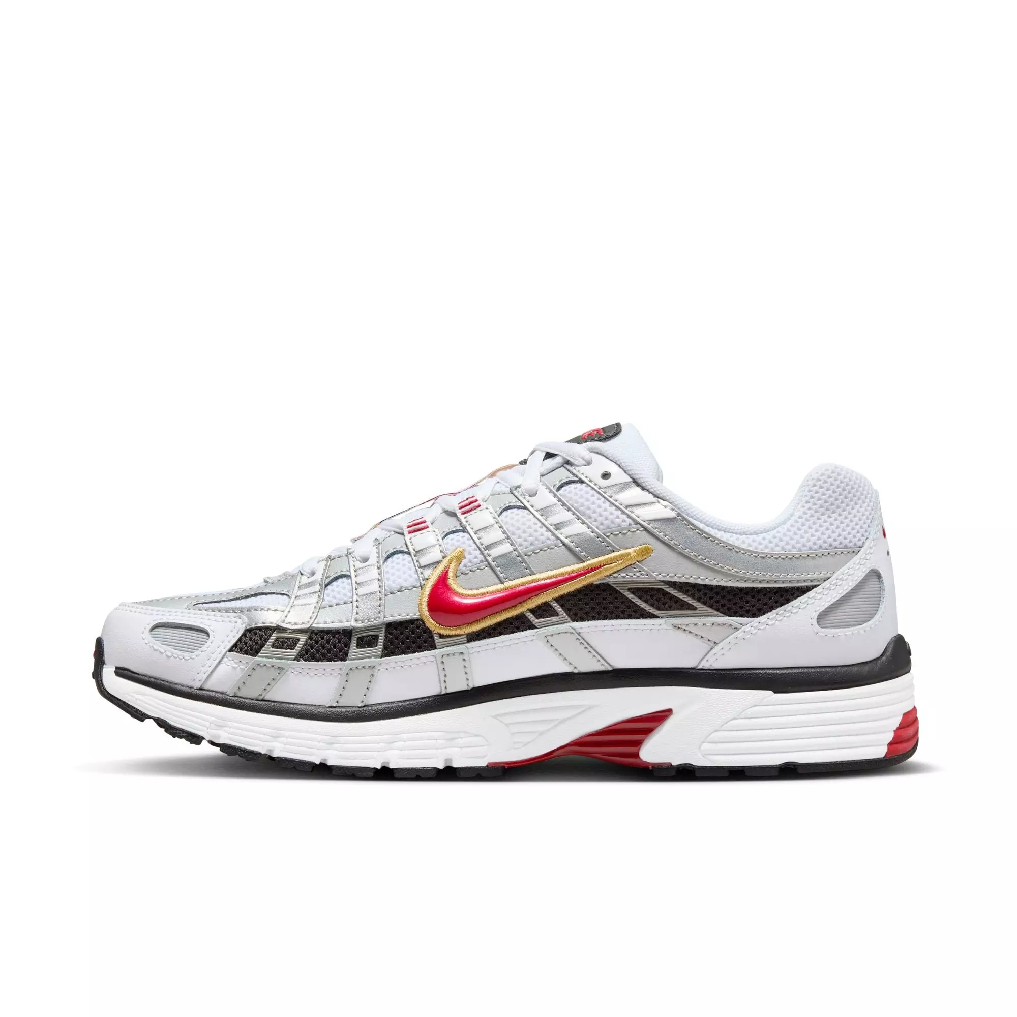 Nike P-6000 "White/Varsity Red/MTLC Platinum" Men's Shoe - WHITE/RED
