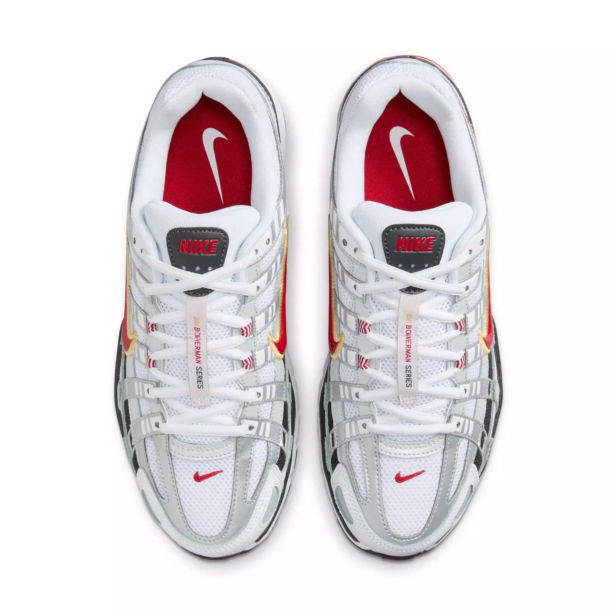 Nike P-6000 "White/Varsity Red/MTLC Platinum" Men's Shoe - WHITE/RED