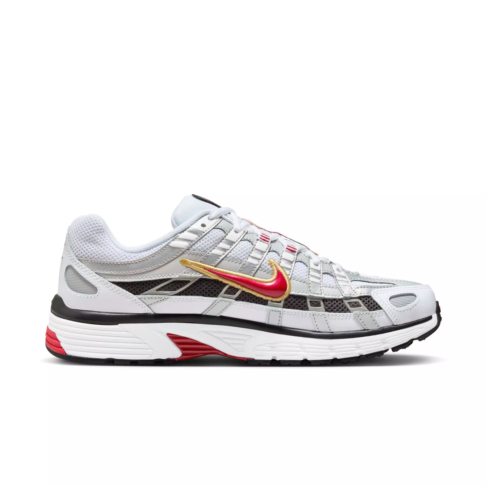 Nike P-6000 "White/Varsity Red/MTLC Platinum" Men's Shoe - WHITE/RED